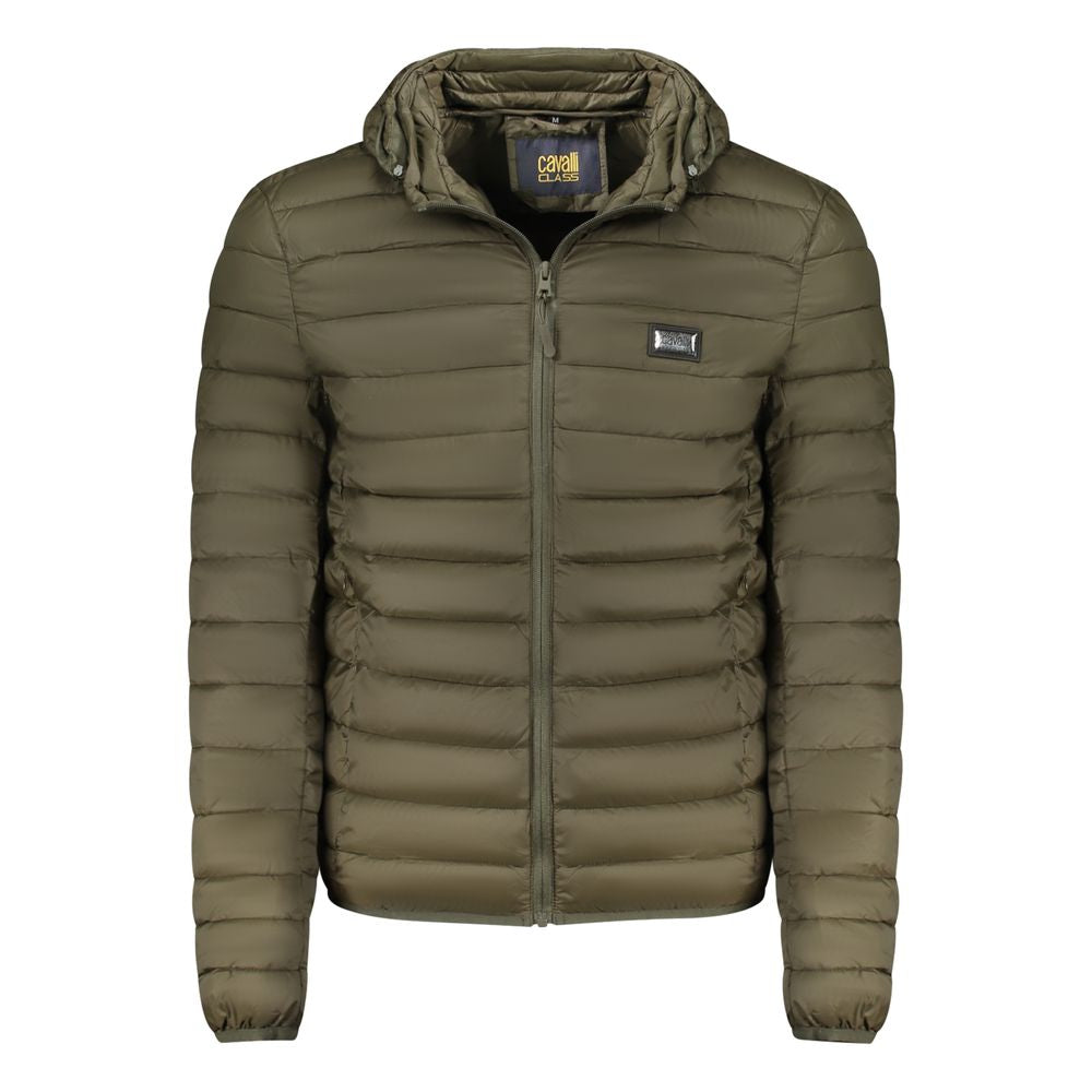 Cavalli Class Grüne Polyester Männer Jacke