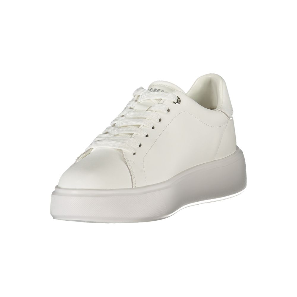 Blauer Weißes Leder Damen Sneaker