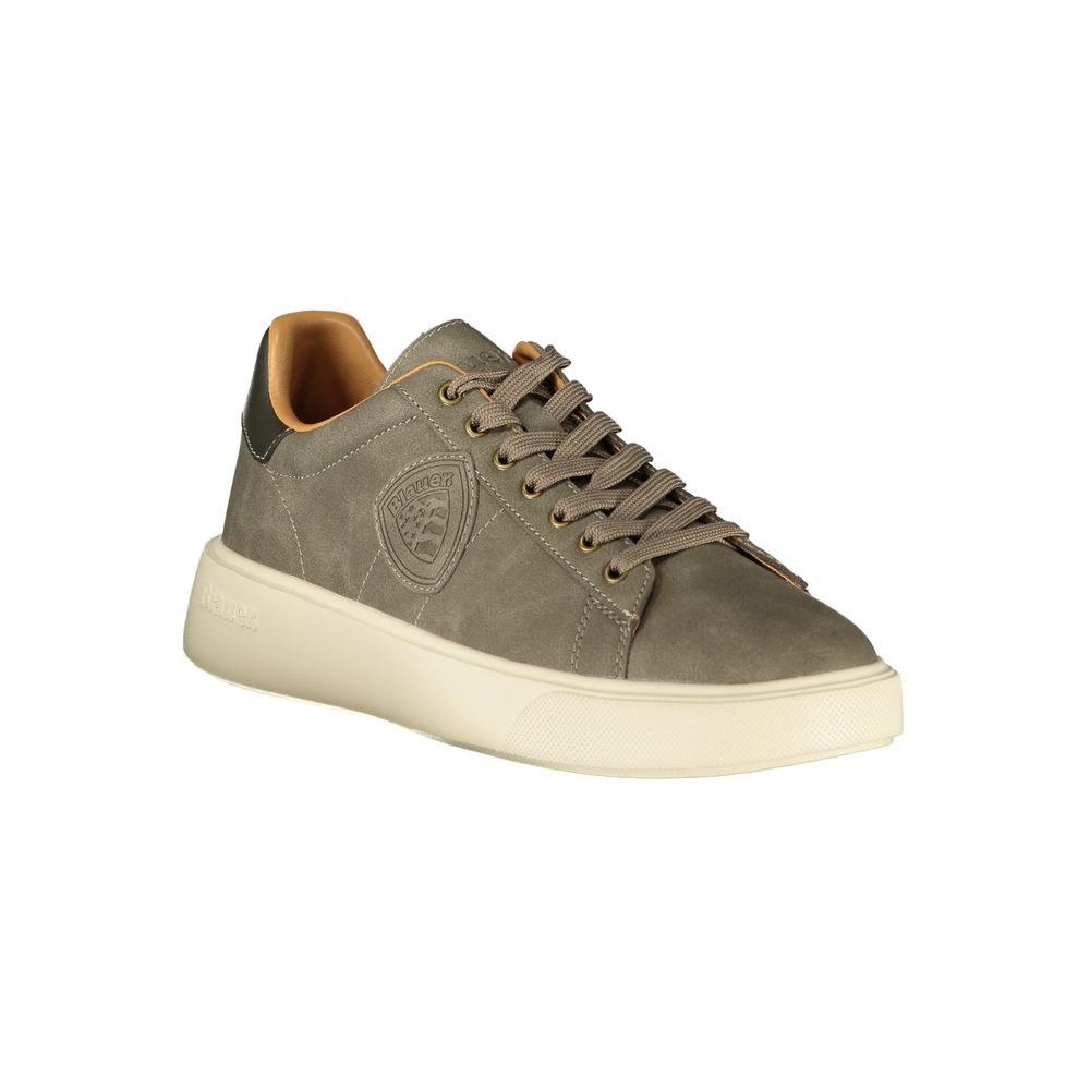 Blauer Graue Polyester Herren Sneaker