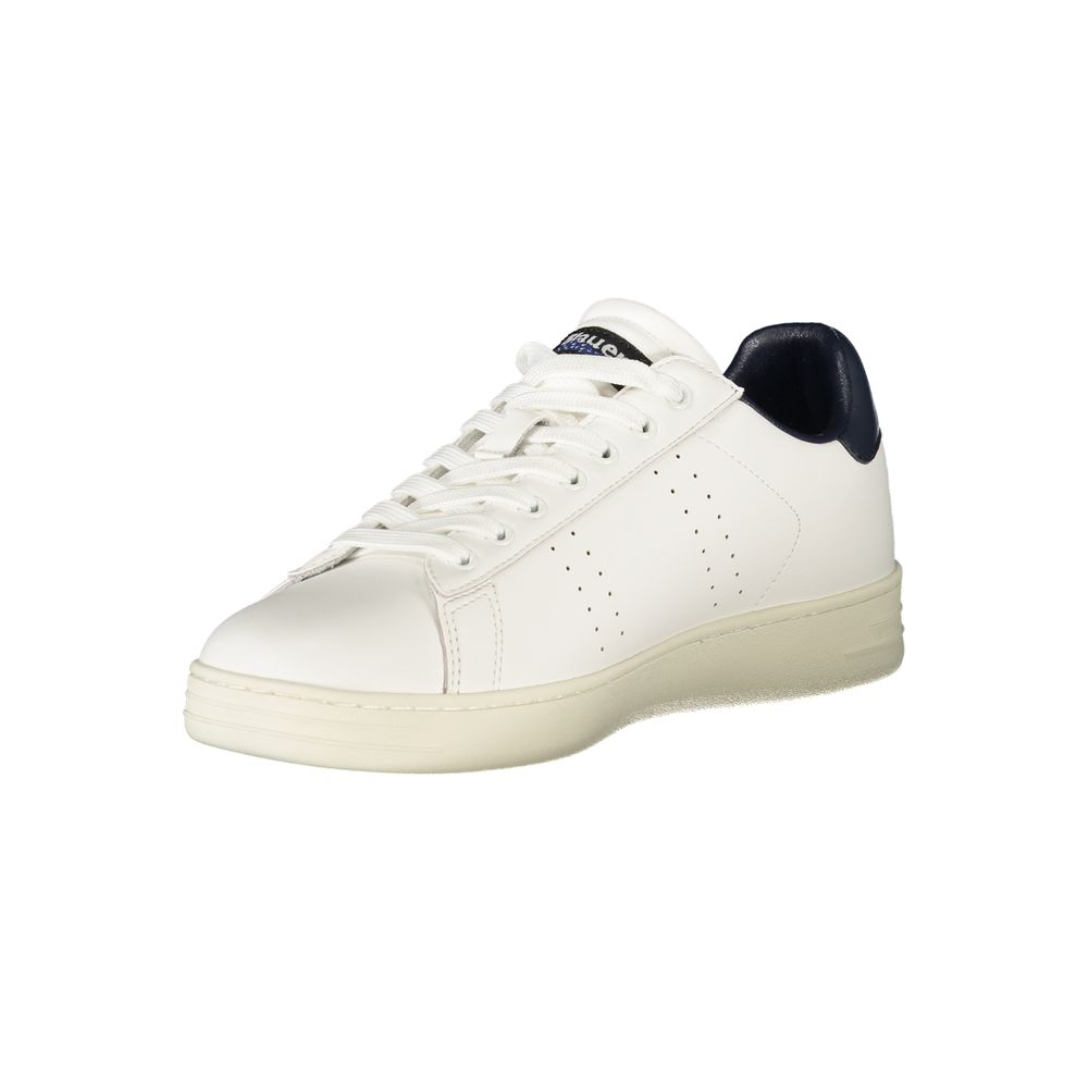 Blauer Weißes Leder Herren Sneaker