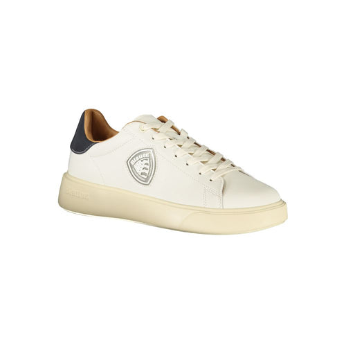 Blauer Weißes Leder Herren Sneaker