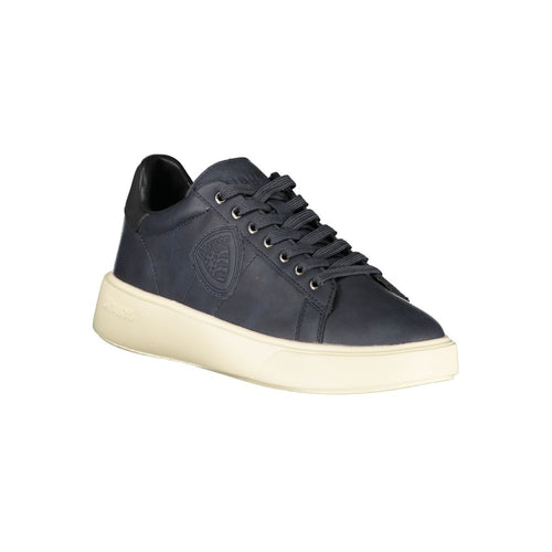 Blauwe polyester herensneaker