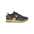 Blauer Blaue Leder Herren Sneaker