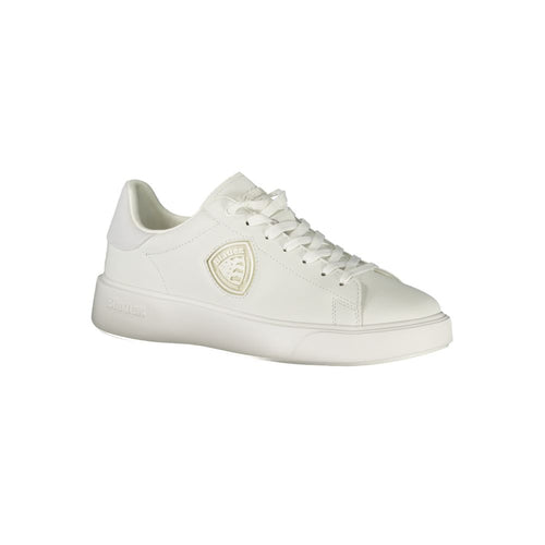 Blauer Weißes Leder Herren Sneaker