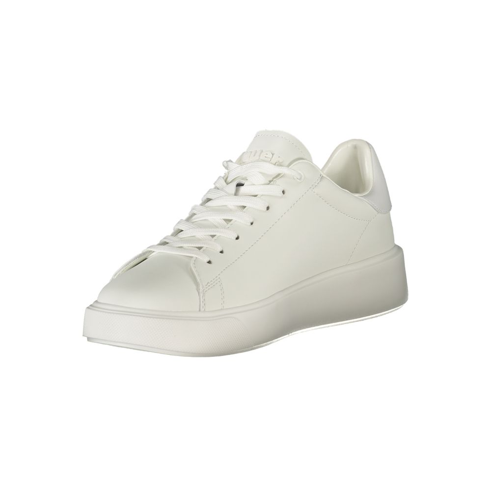 Blauer Weißes Leder Herren Sneaker