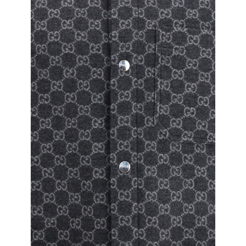 Gucci Wolljacke mit durchgehendem GG-Monogramm