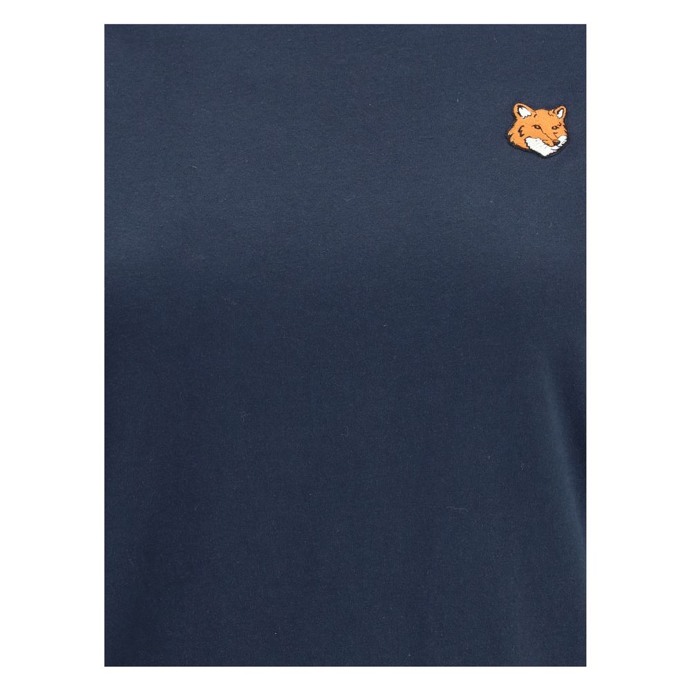 Maison Kitsuné Baumwoll-T-Shirt in Blau