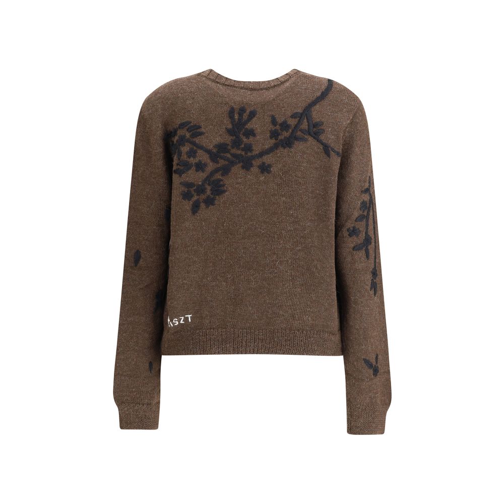 Baziszt Brauner Alpaka-Vicugna-Pacos-Cardigan