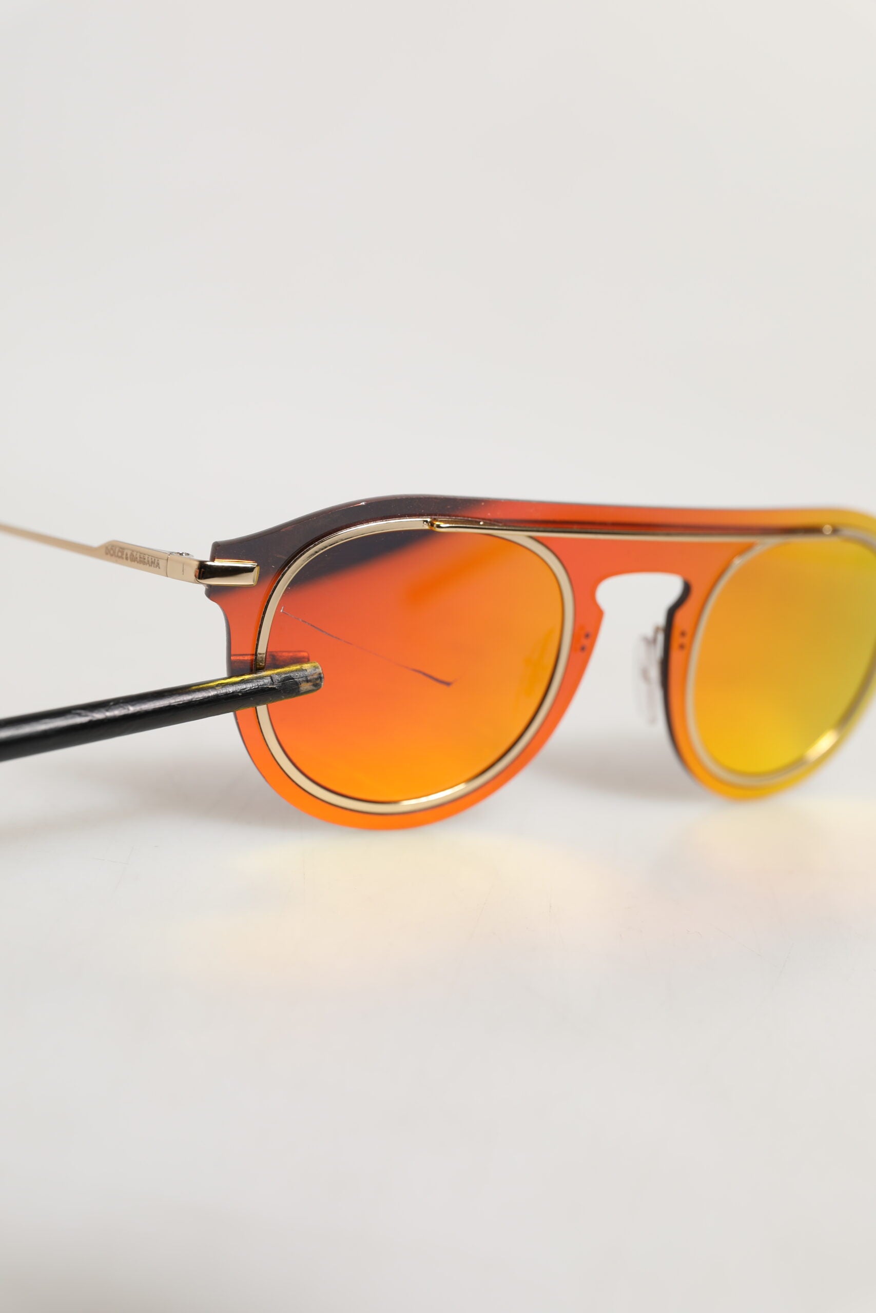 Dolce & Gabbana DG2169 Metallrahmen Mode Runde Schatten Eyewear Sonnenbrille