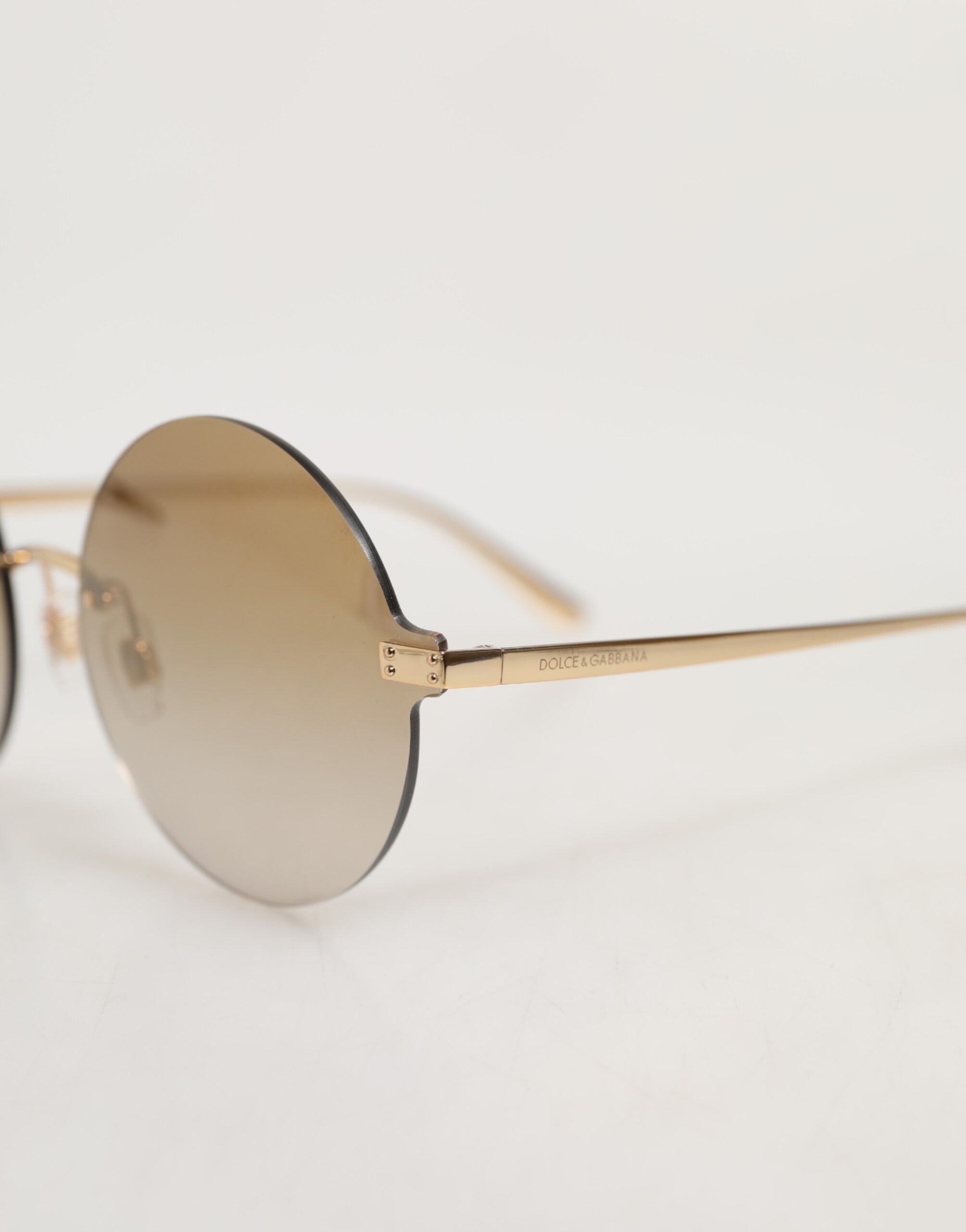 Dolce & Gabbana DG2228 Vergoldete runde Gläser Shades Eyewear Sonnenbrillen