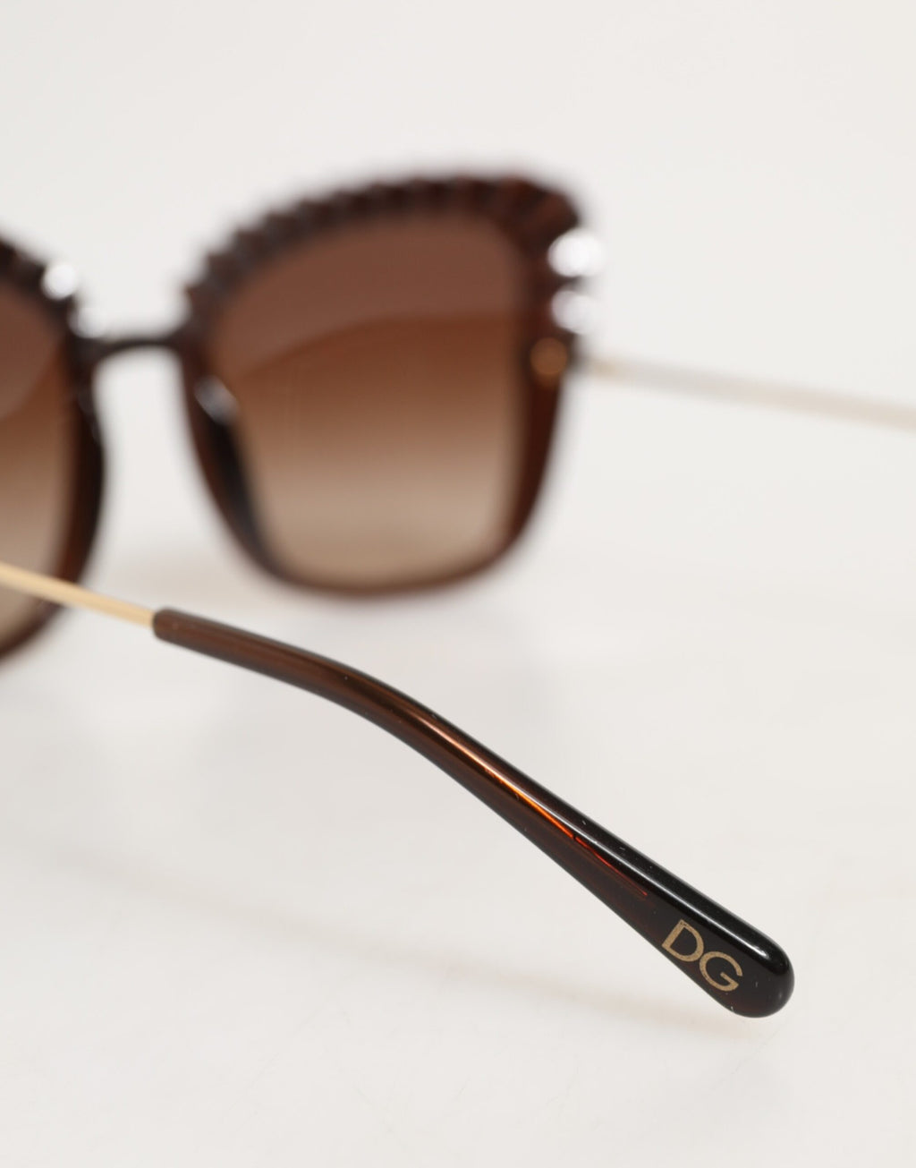 Dolce & Gabbana DG6131 Plissé Brown Butterfly Square Shades Sonnenbrille