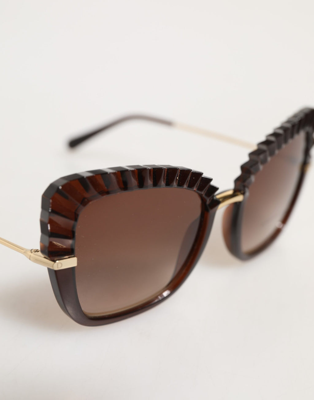 Dolce & Gabbana DG6131 Plissé Brown Butterfly Square Shades Sonnenbrille