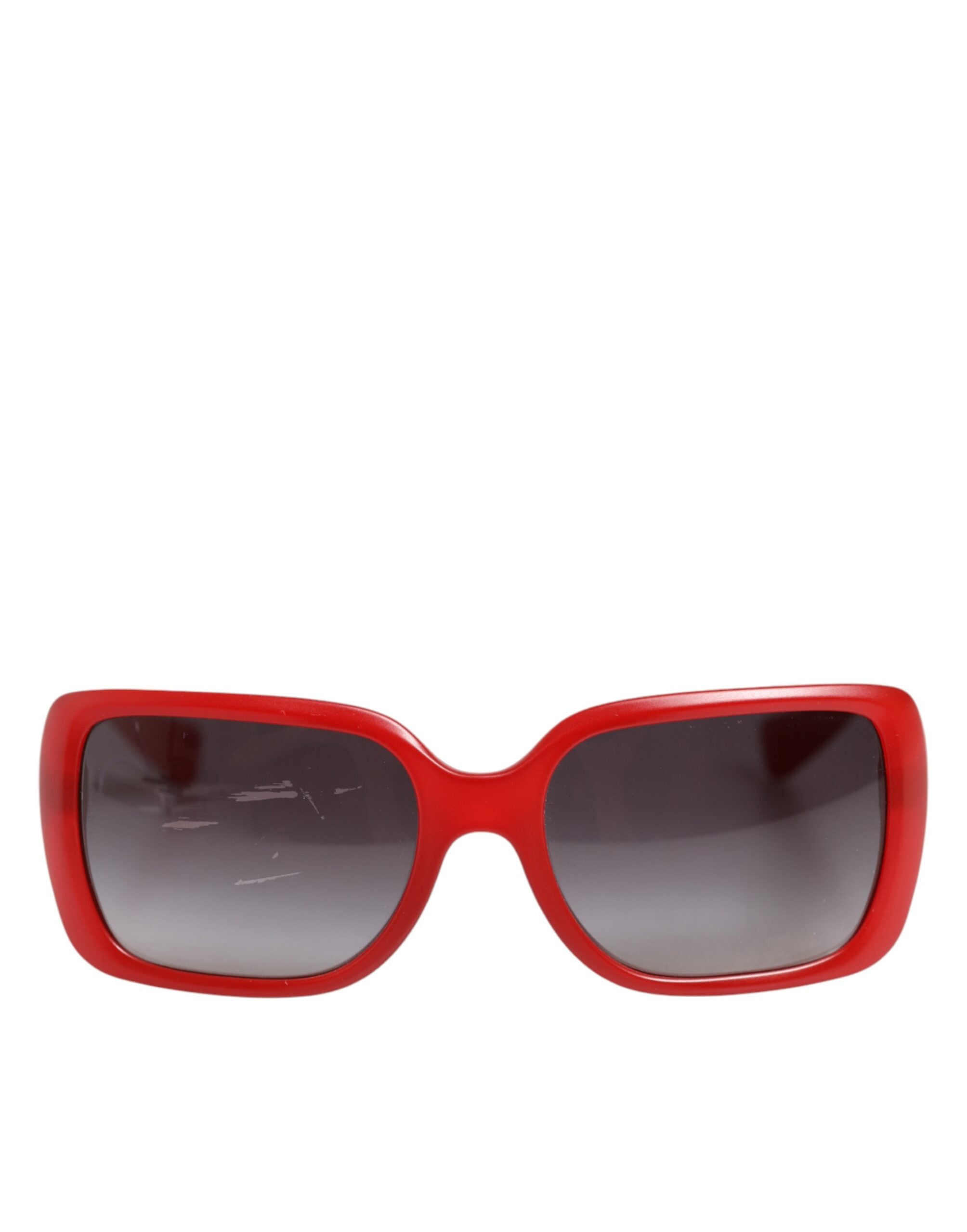 Dolce & Gabbana DG6093 Rot Rechteckig Grau Graduierte Gläser Sonnenbrille