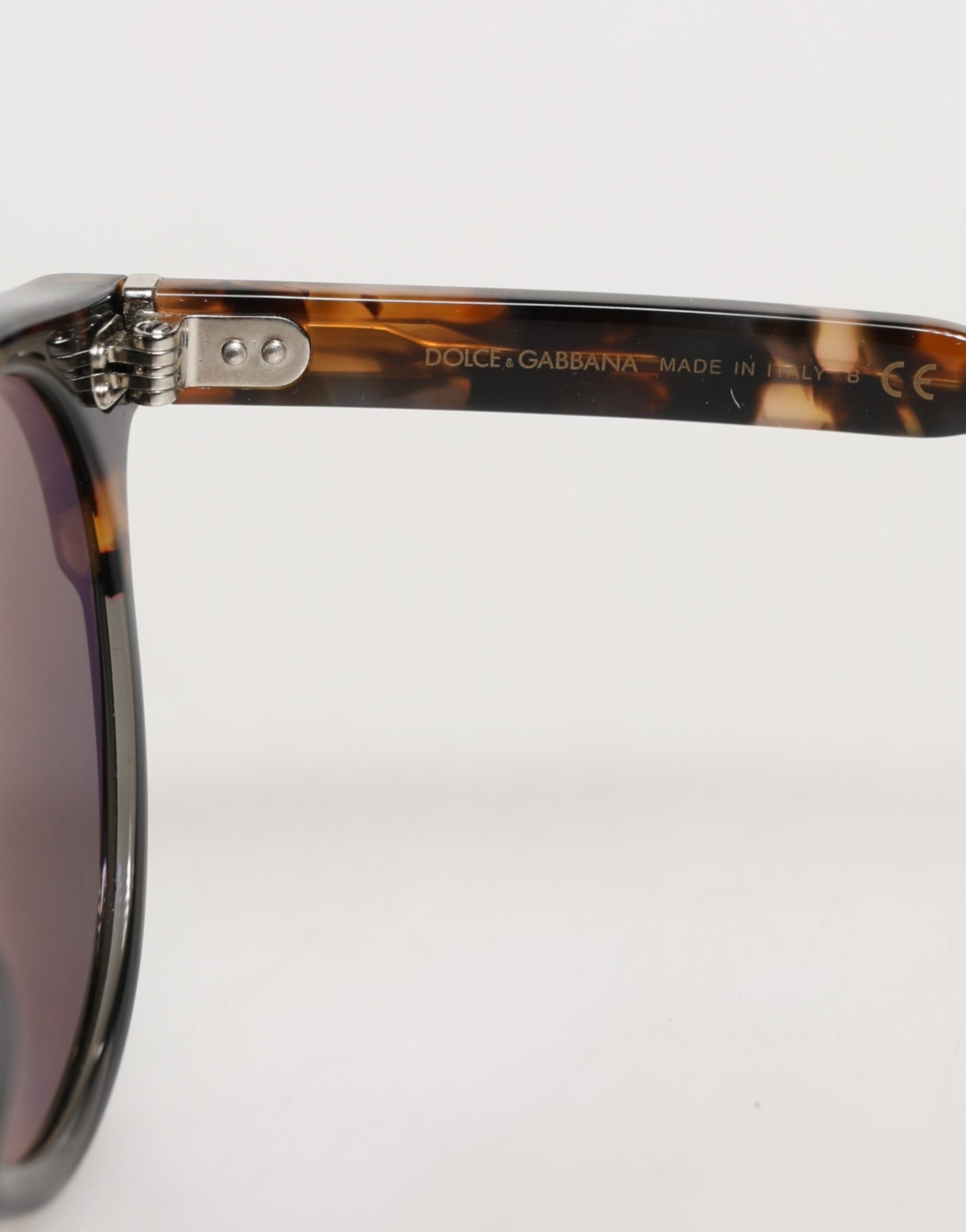 Dolce & Gabbana DG4334B Braunes Schildpatt Rundes Gestell Shades Sonnenbrillen