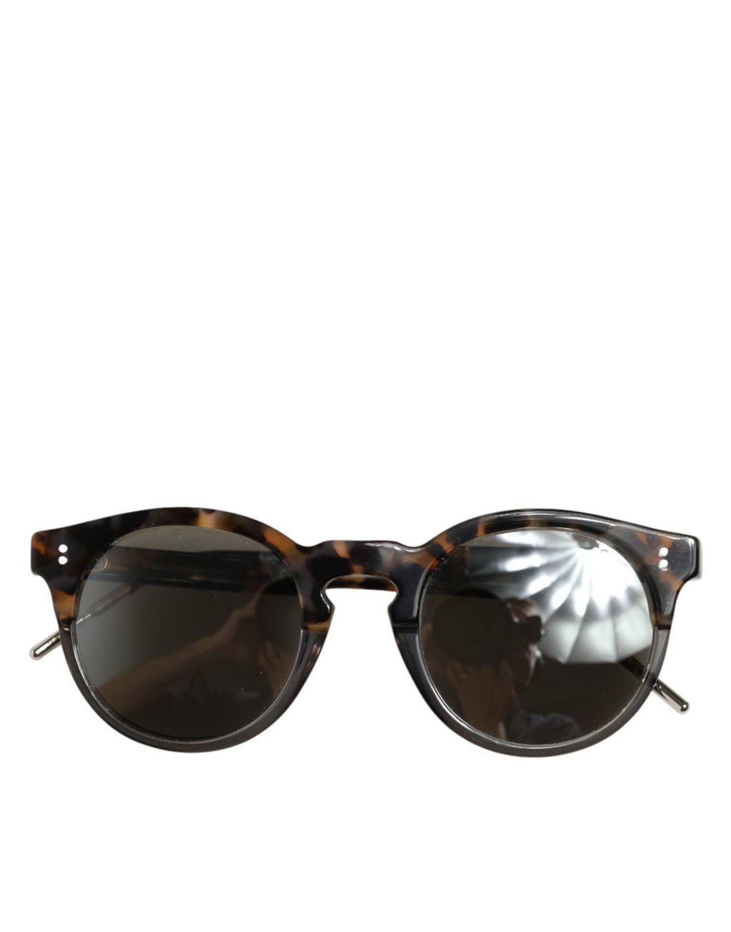 Dolce & Gabbana DG4334B Braunes Schildpatt Rundes Gestell Shades Sonnenbrillen