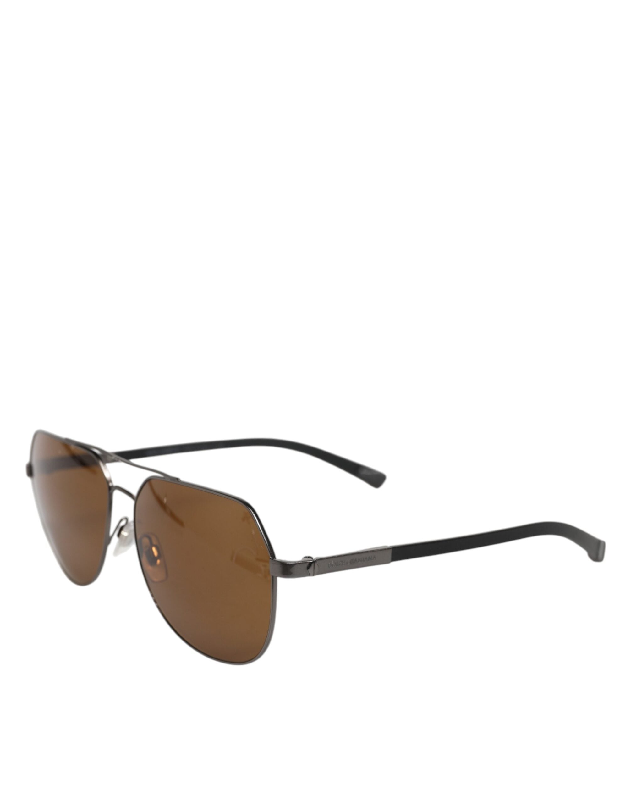 Dolce & Gabbana Schwarzer Stahlrahmen Basalto Collection Shades Sonnenbrillen