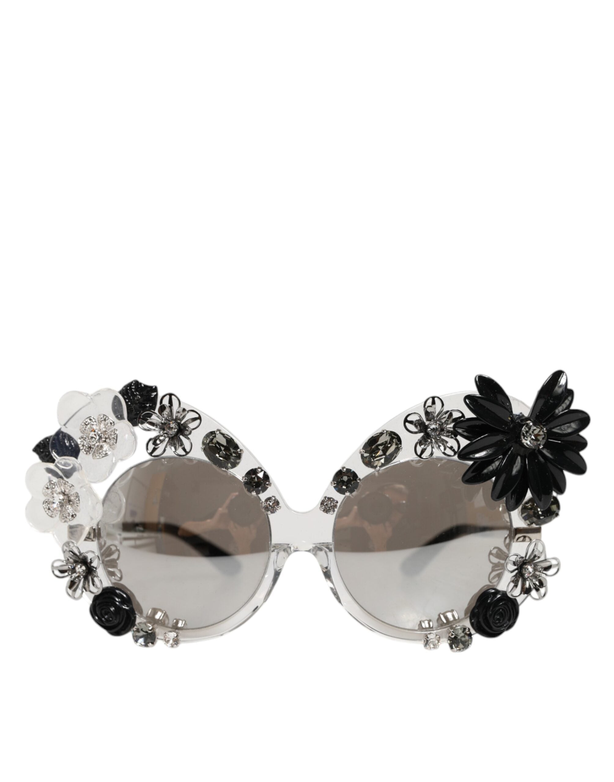 Dolce & Gabbana Transparente DG4292 Runde Kristallblumen-Sonnenbrille