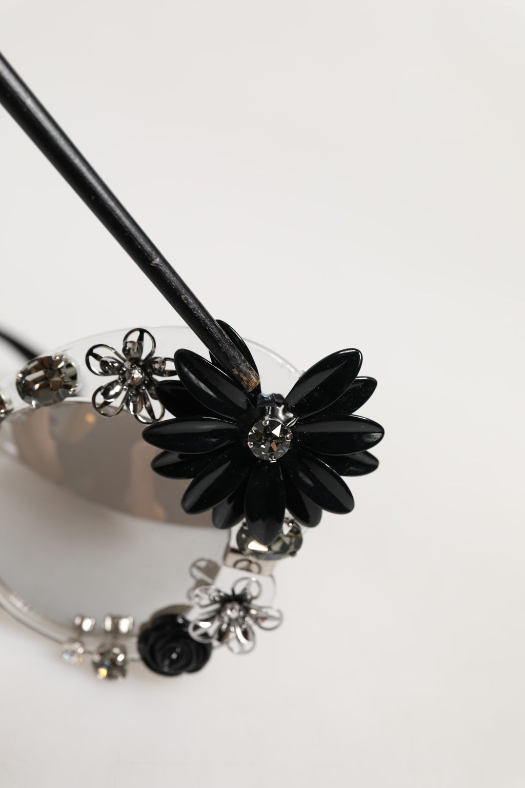 Dolce & Gabbana Transparente DG4292 Runde Kristallblumen-Sonnenbrille