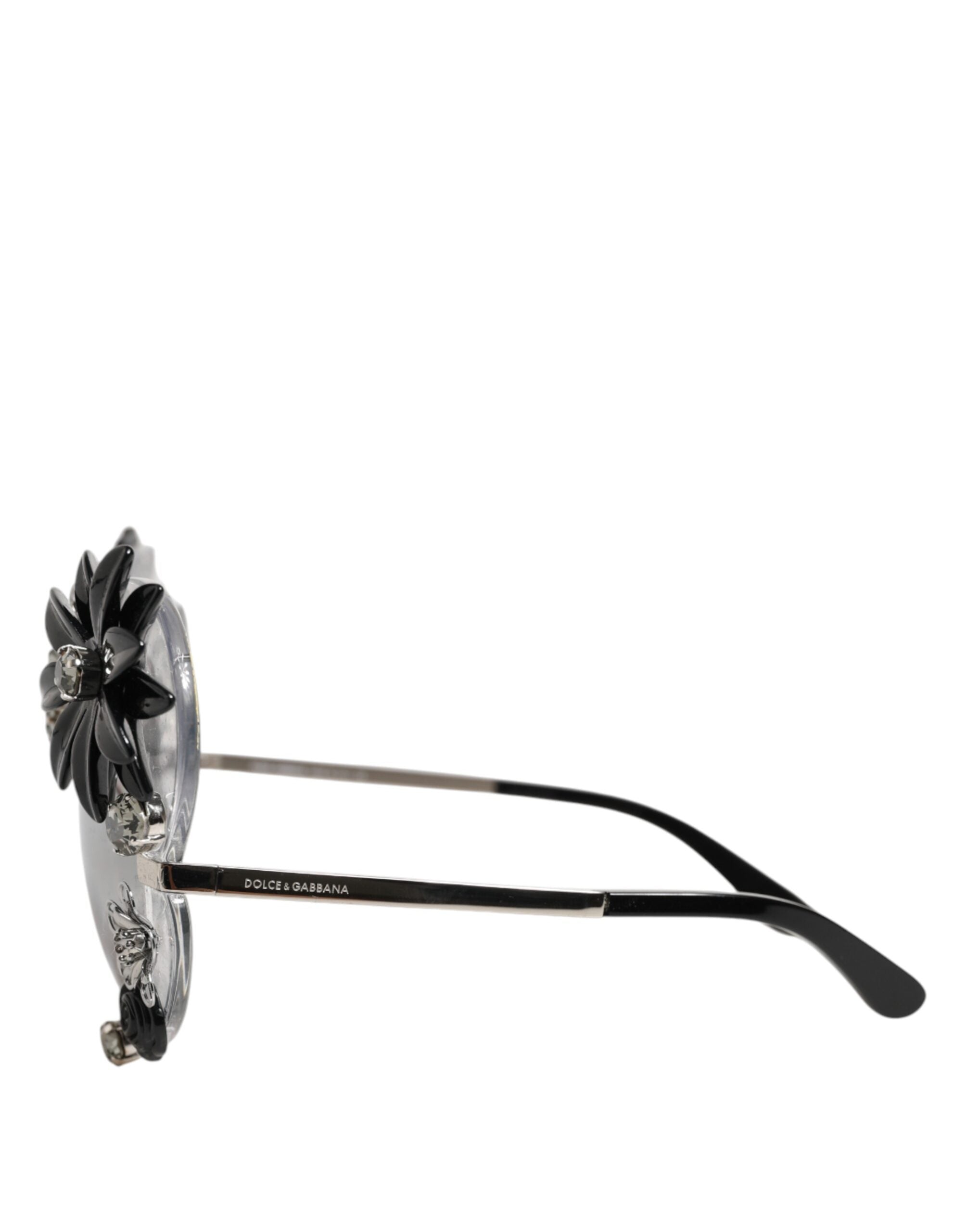 Dolce & Gabbana Transparente DG4292 Runde Kristallblumen-Sonnenbrille