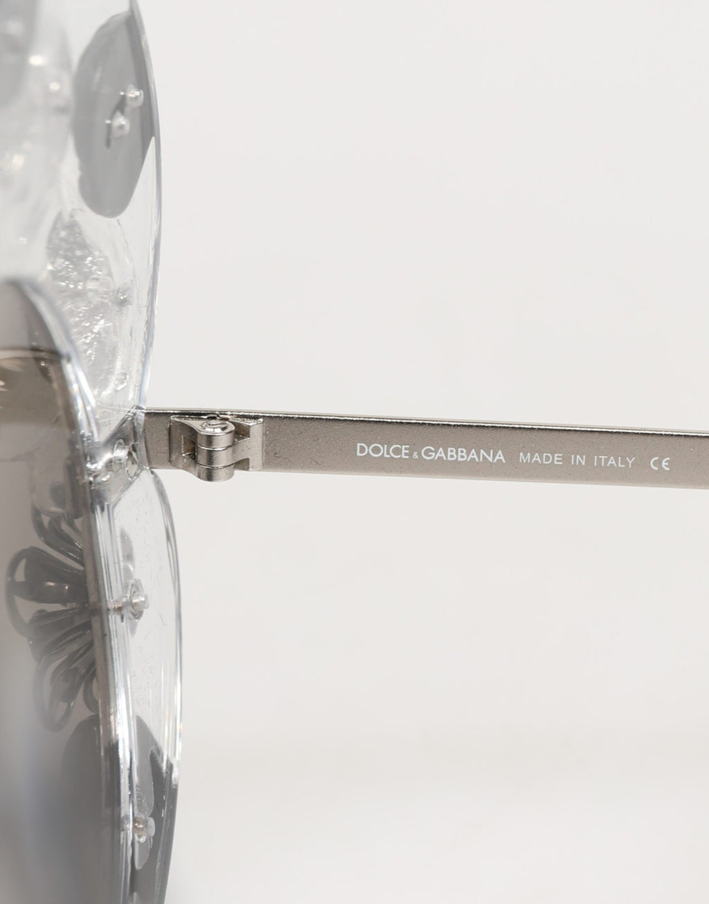 Dolce & Gabbana Transparente DG4292 Runde Kristallblumen-Sonnenbrille