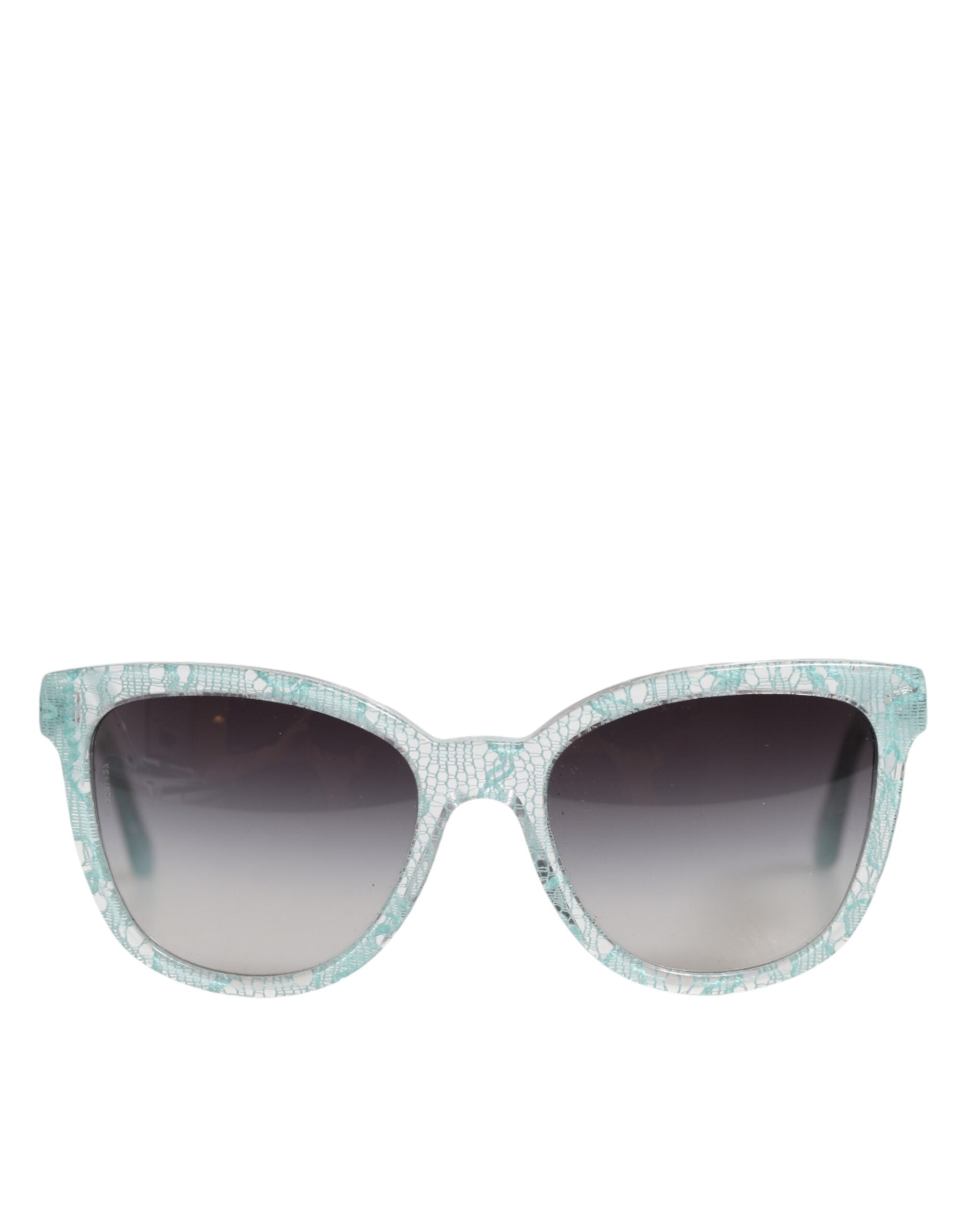 Dolce & Gabbana DG4190 Blaue Spitze Acetat Rechteck Shades Sonnenbrille