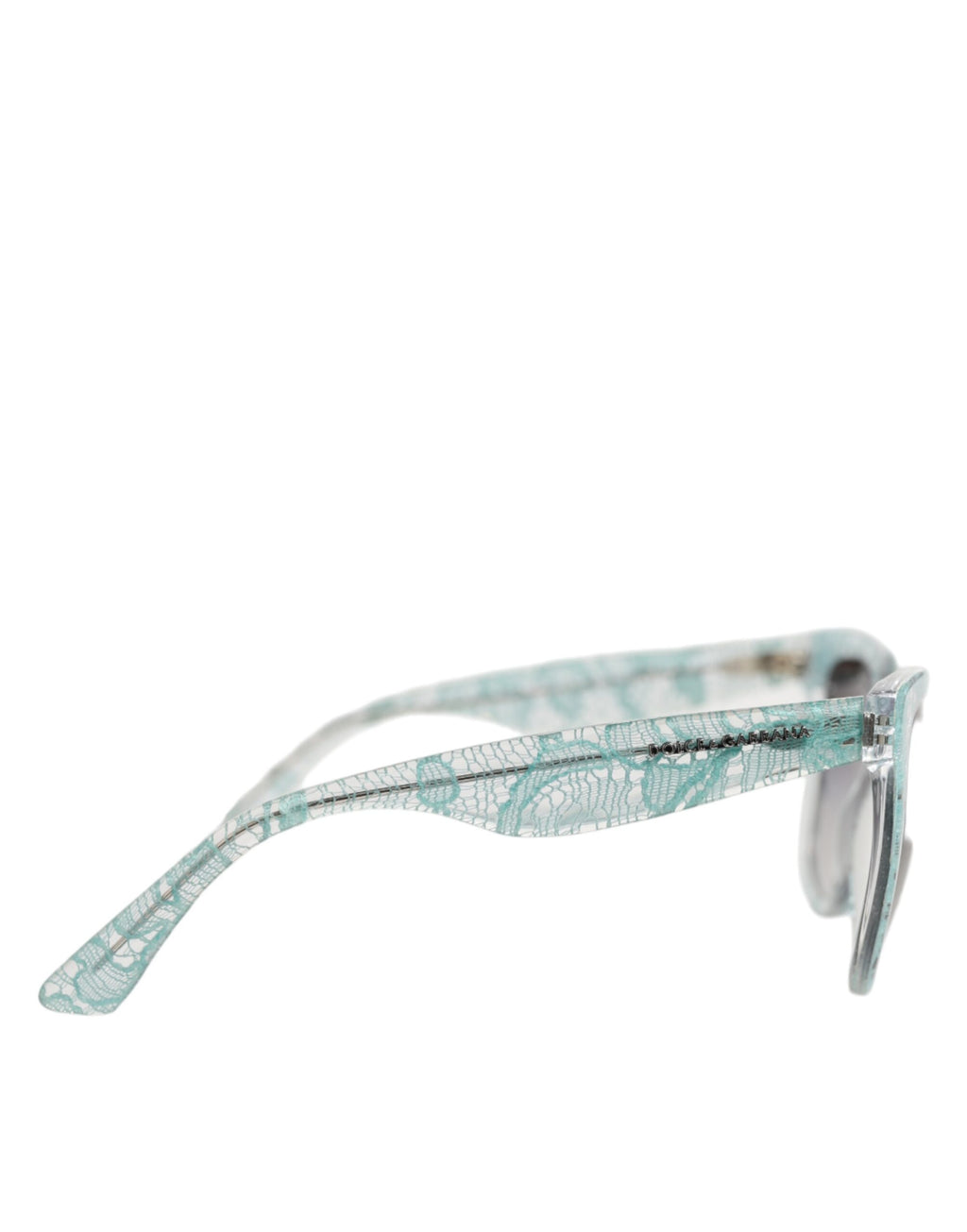 Dolce & Gabbana DG4190 Blaue Spitze Acetat Rechteck Shades Sonnenbrille