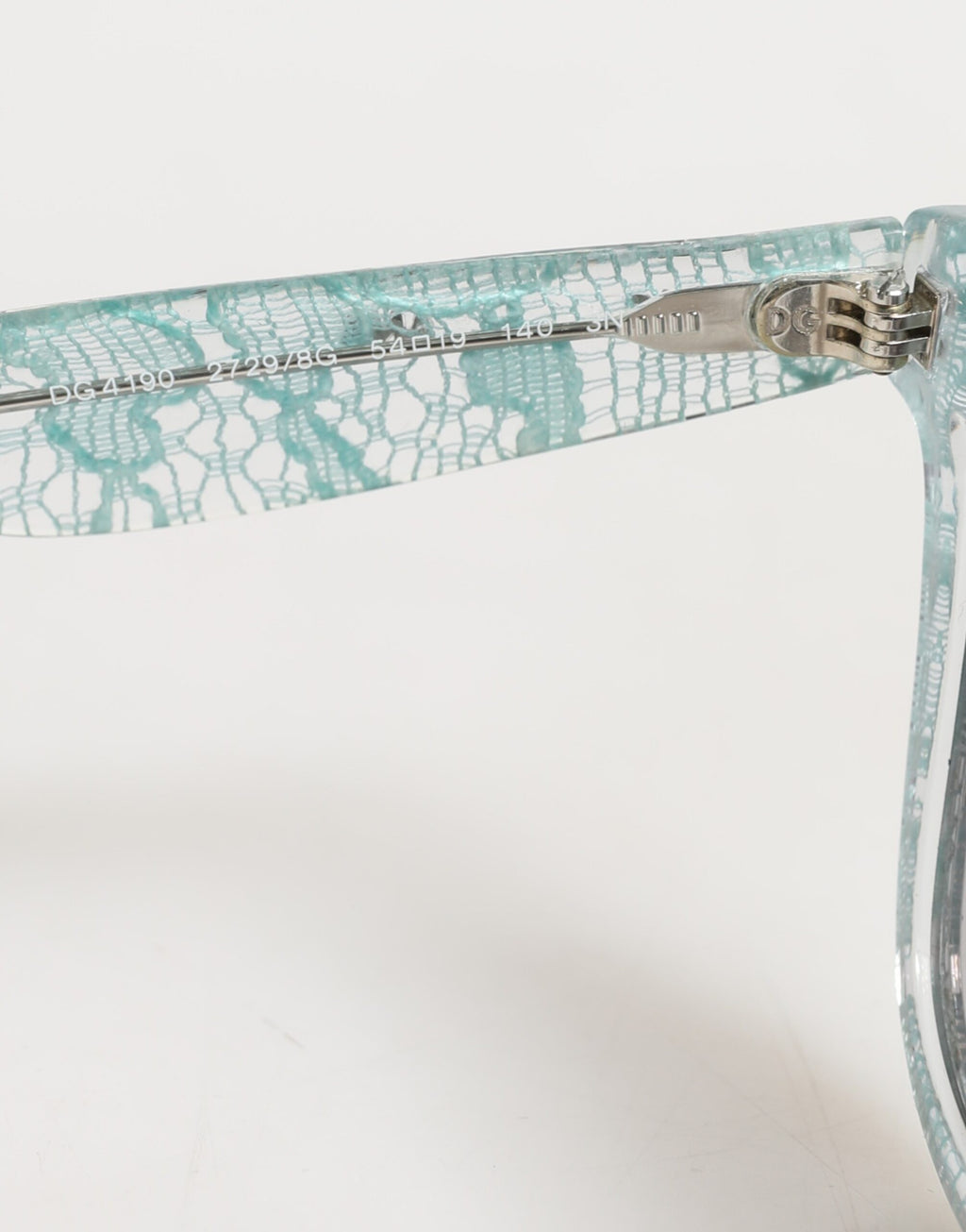 Dolce & Gabbana DG4190 Blaue Spitze Acetat Rechteck Shades Sonnenbrille