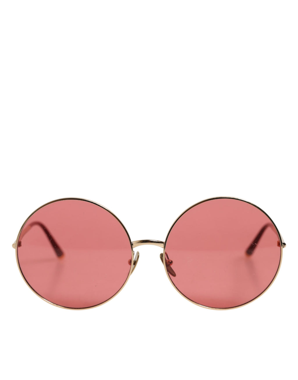 Dolce & Gabbana Rosa Gold Metall Runde Schattierungen Eyewear Sonnenbrille