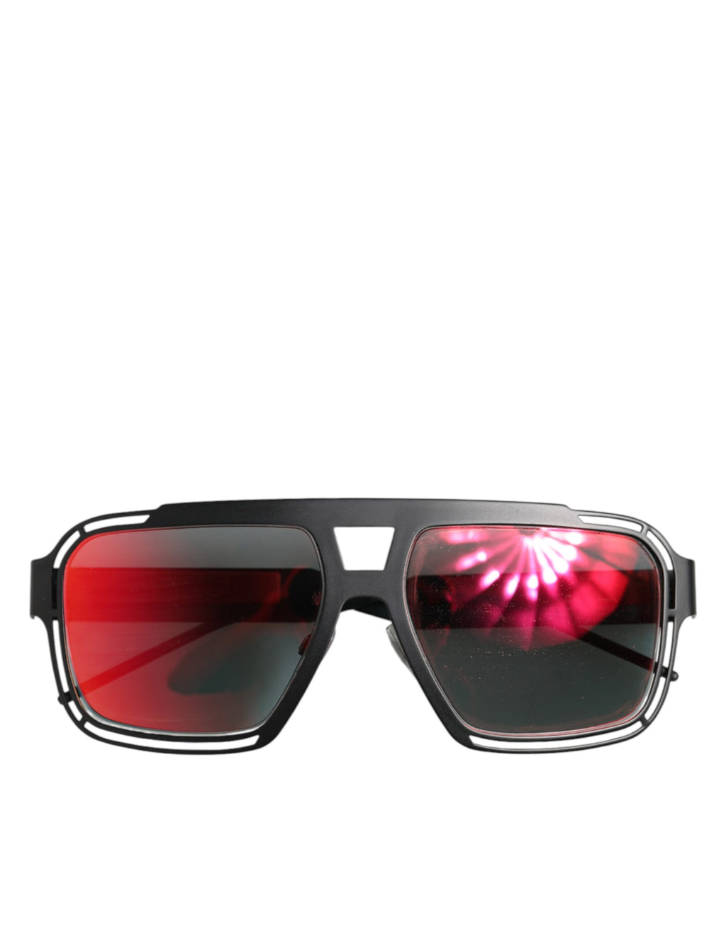 Dolce & Gabbana Schwarze Metall Pilot Frame Shades Eyewear Sonnenbrille