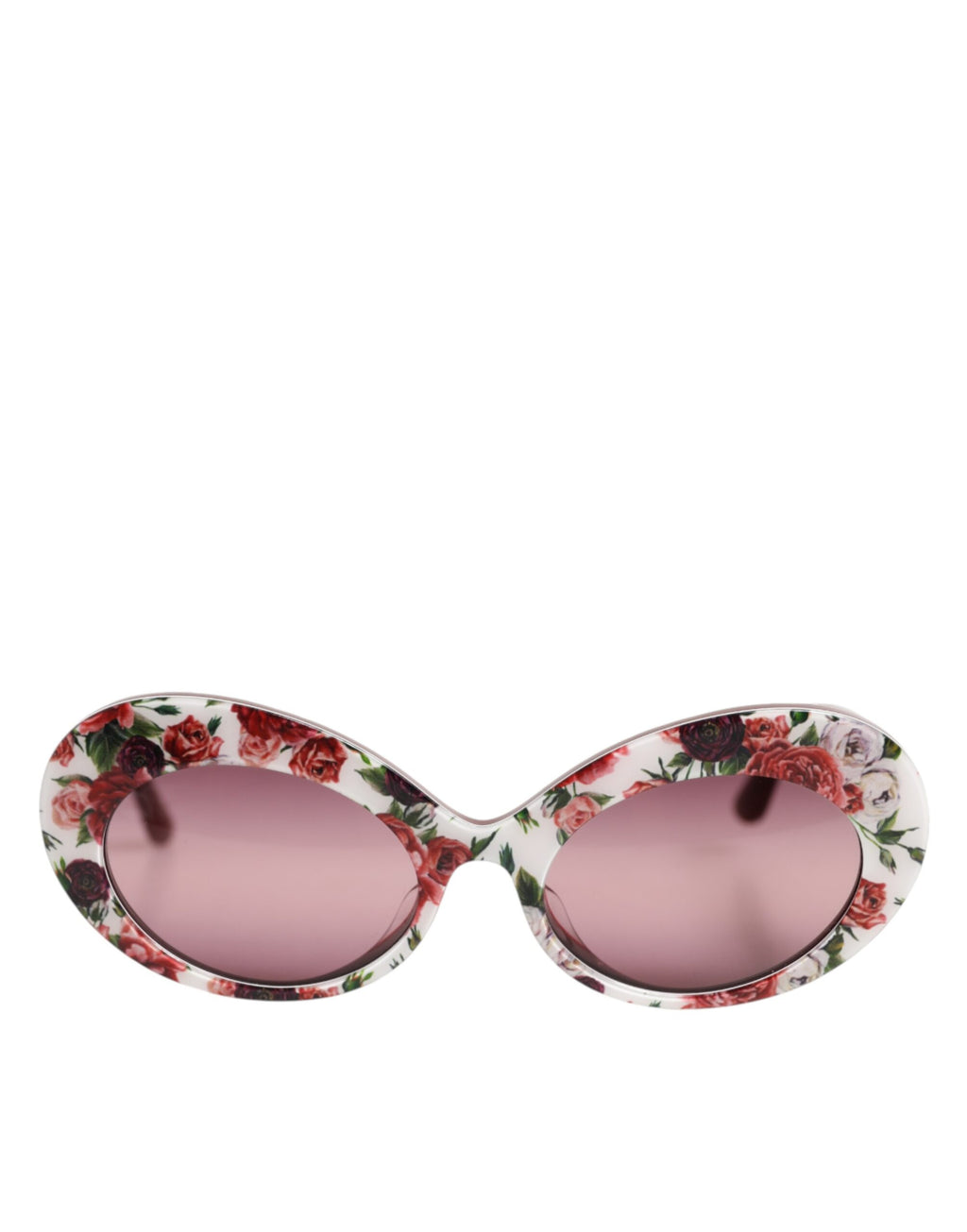 Dolce & Gabbana Ovale Sonnenbrille aus Acetat mit Blumendruck