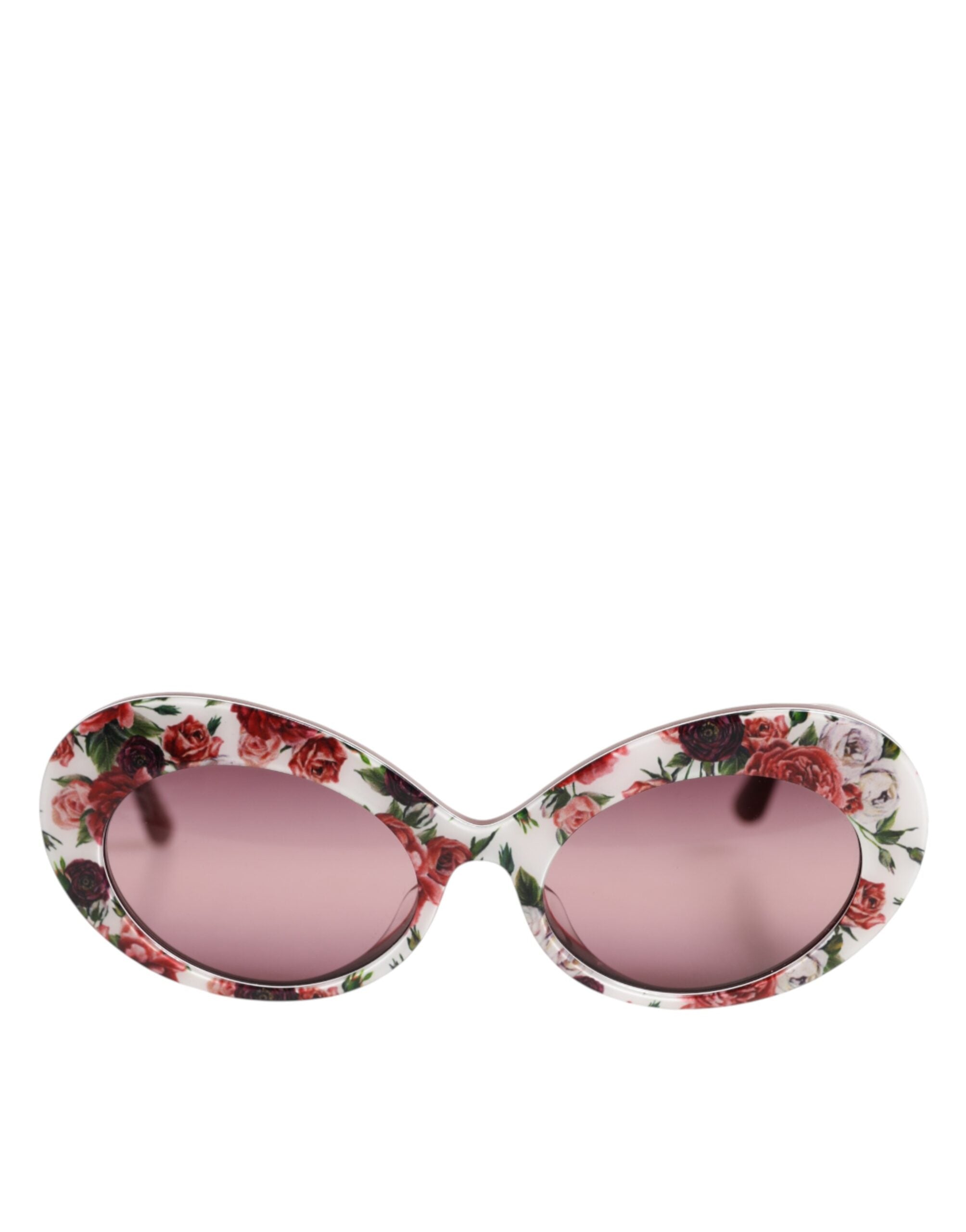 Dolce & Gabbana Ovale Sonnenbrille aus Acetat mit Blumendruck