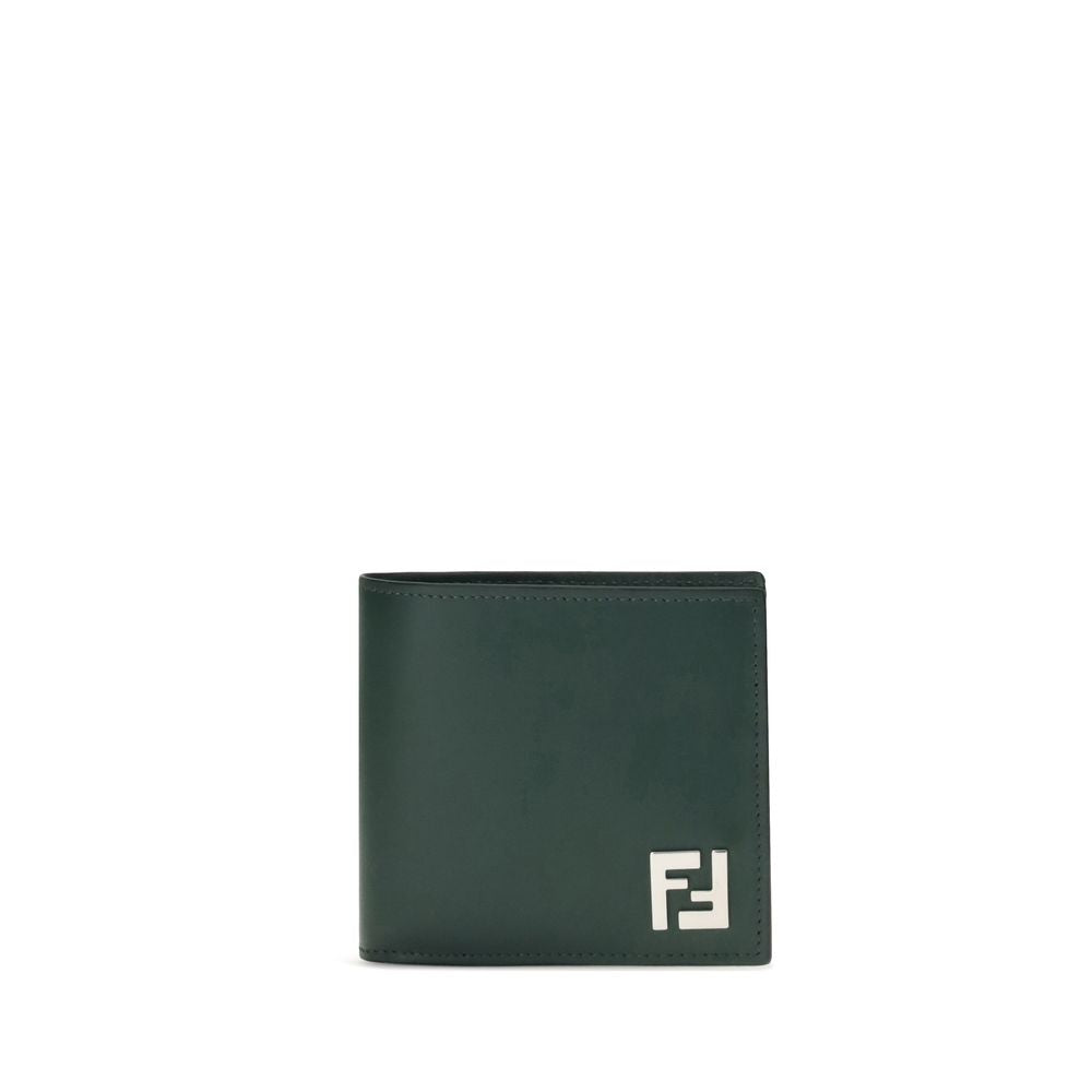 Schwarzes Fendi Portemonnaie aus Kalbsleder Bos Taurus