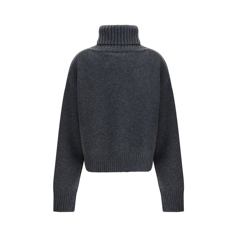 Extreme Cashmere Grau melierter Kaschmirpullover