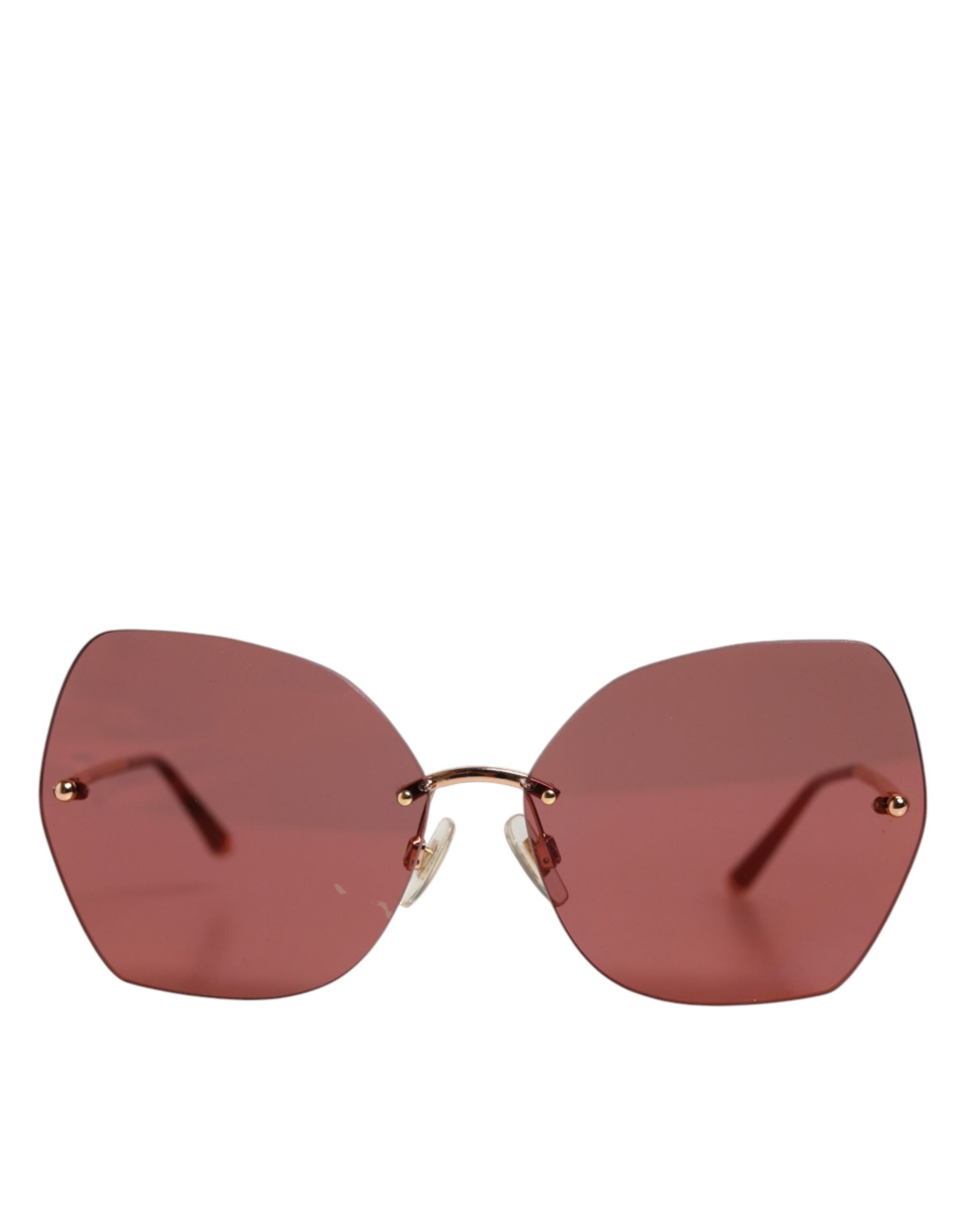 Dolce & Gabbana Lucia Goldene Cat-Eye-Sonnenbrille mit roten Gläsern