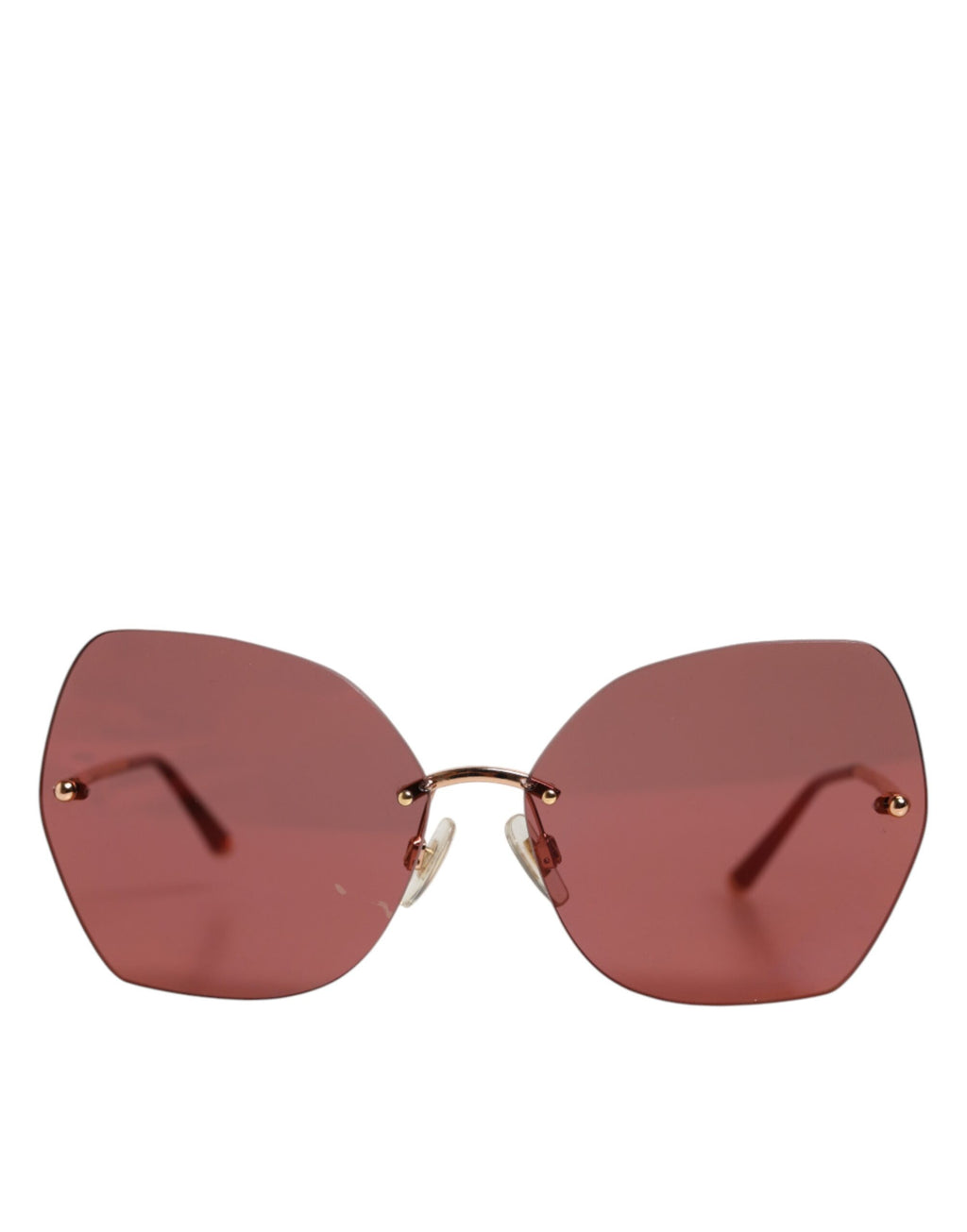 Dolce & Gabbana Lucia Goldene Cat-Eye-Sonnenbrille mit roten Gläsern