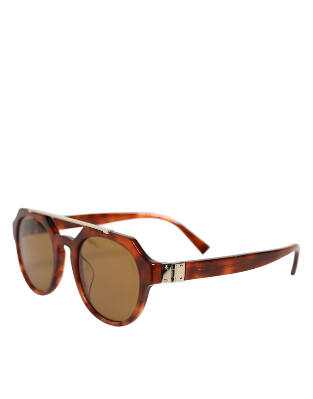 Dolce & Gabbana DG4313F Sonnenbrille mit Pilotenrahmen im Braunen Schildpatt-Design