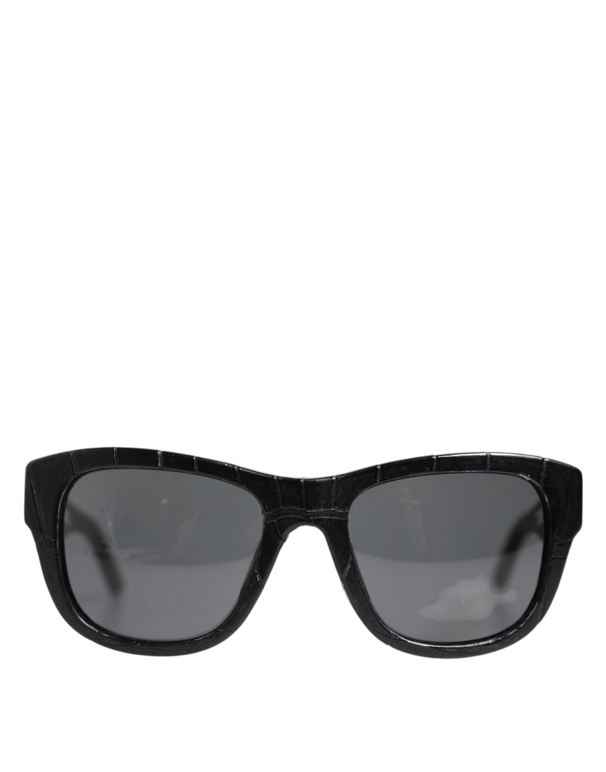 Dolce & Gabbana DG4177 Sonnenbrille mit Lederrahmen und getönten Gläsern