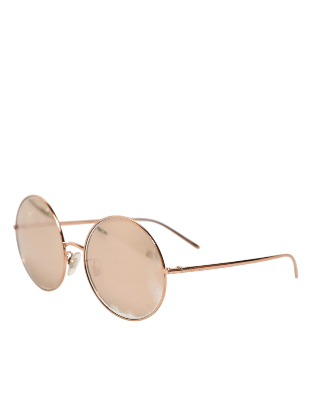 Dolce & Gabbana DG2215K Goldene Metall-Sonnenbrille mit runden Gläsern