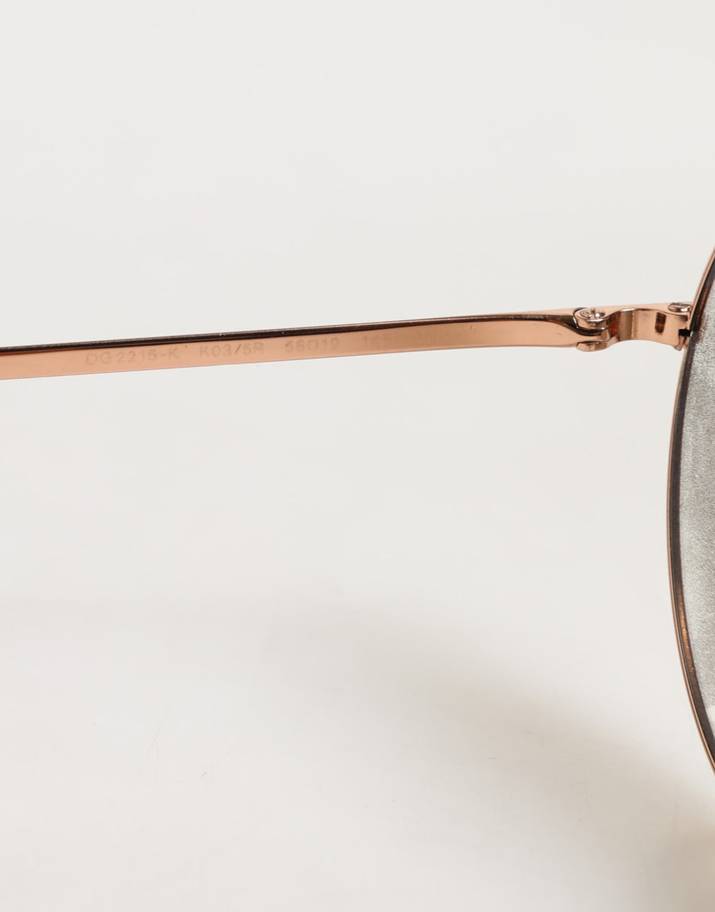 Dolce & Gabbana DG2215K Goldene Metall-Sonnenbrille mit runden Gläsern