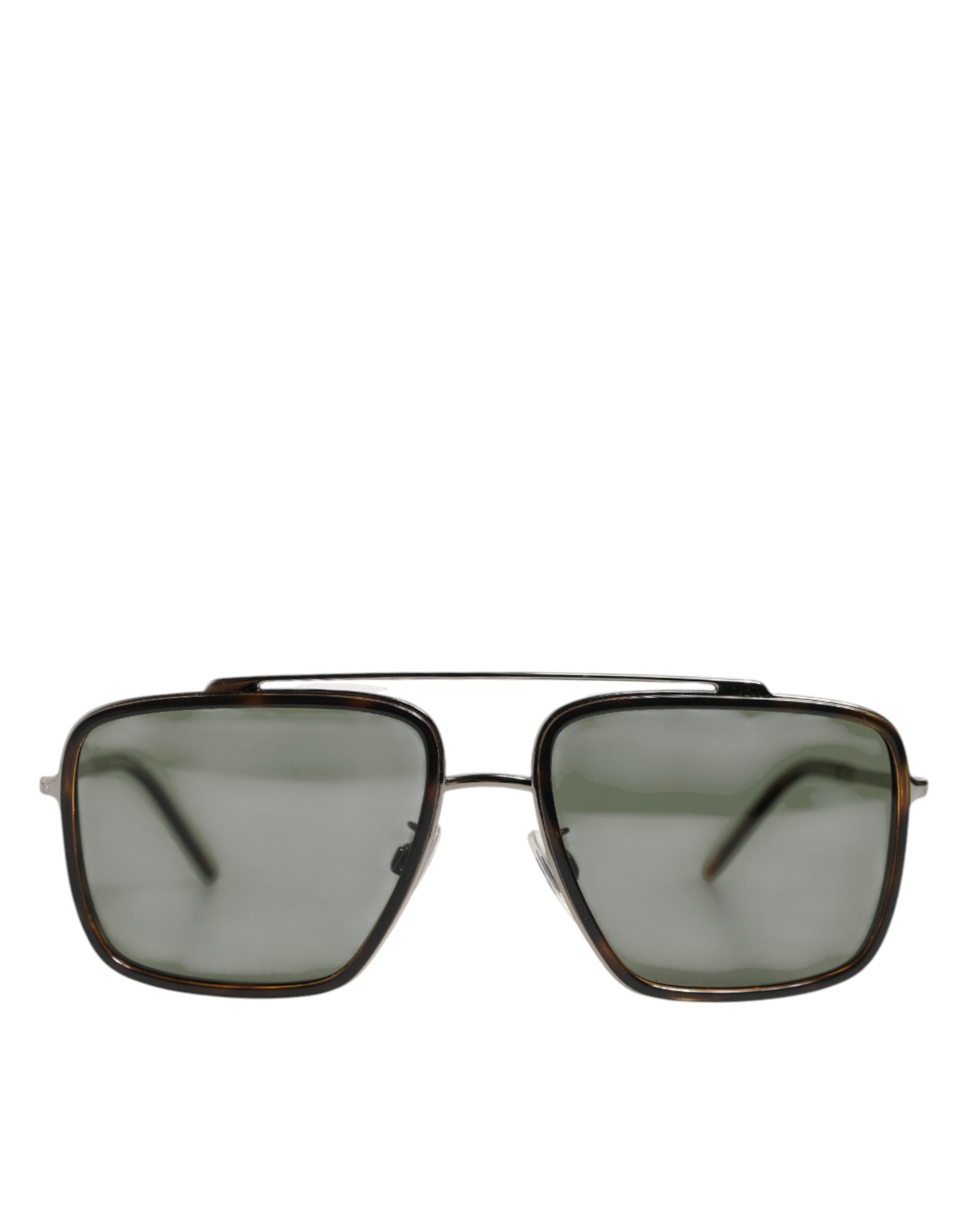 Dolce & Gabbana Polarisierte Sonnenbrille im Navigator-Stil mit silbernem Metallrahmen