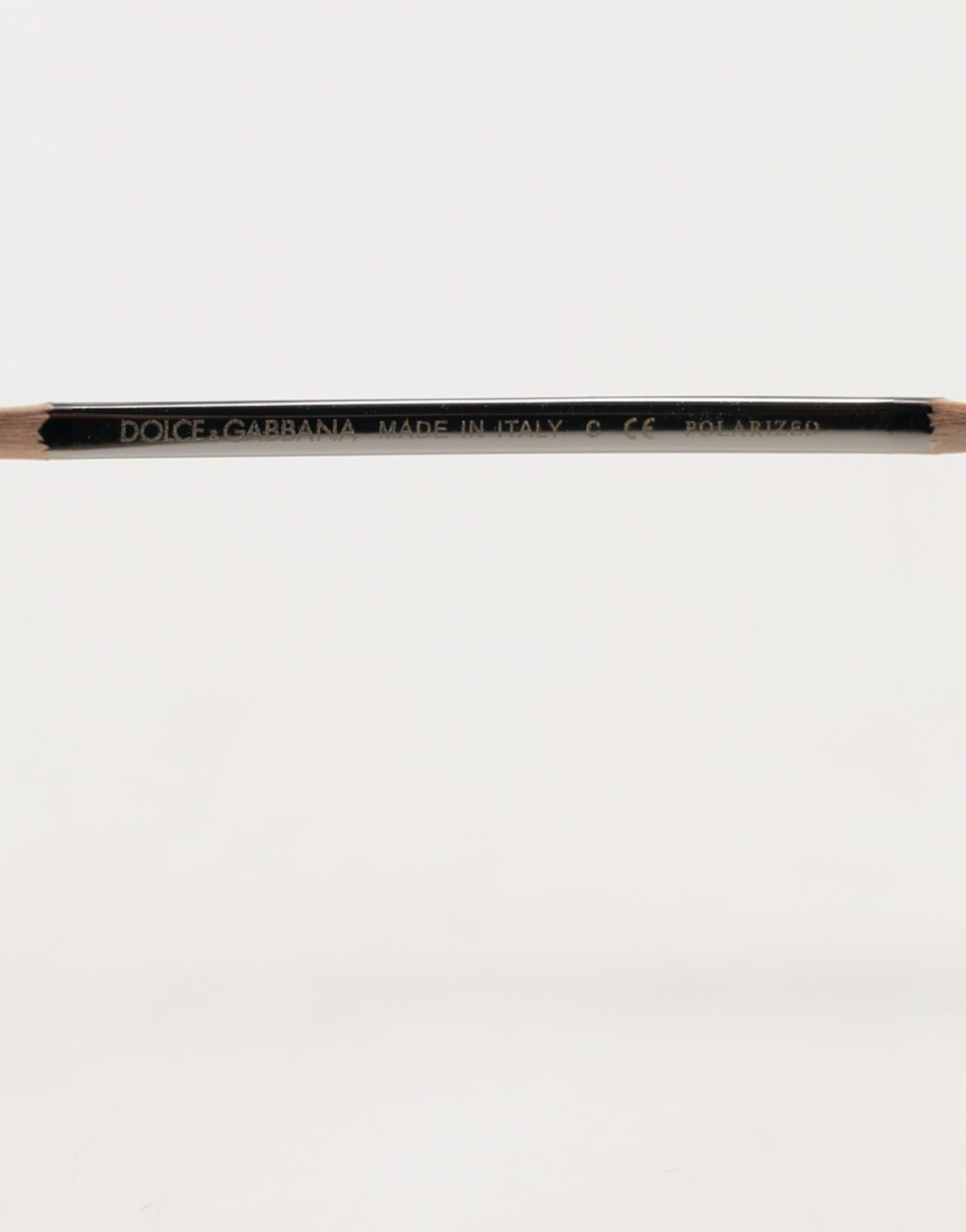 Dolce & Gabbana Polarisierte Sonnenbrille im Navigator-Stil mit silbernem Metallrahmen