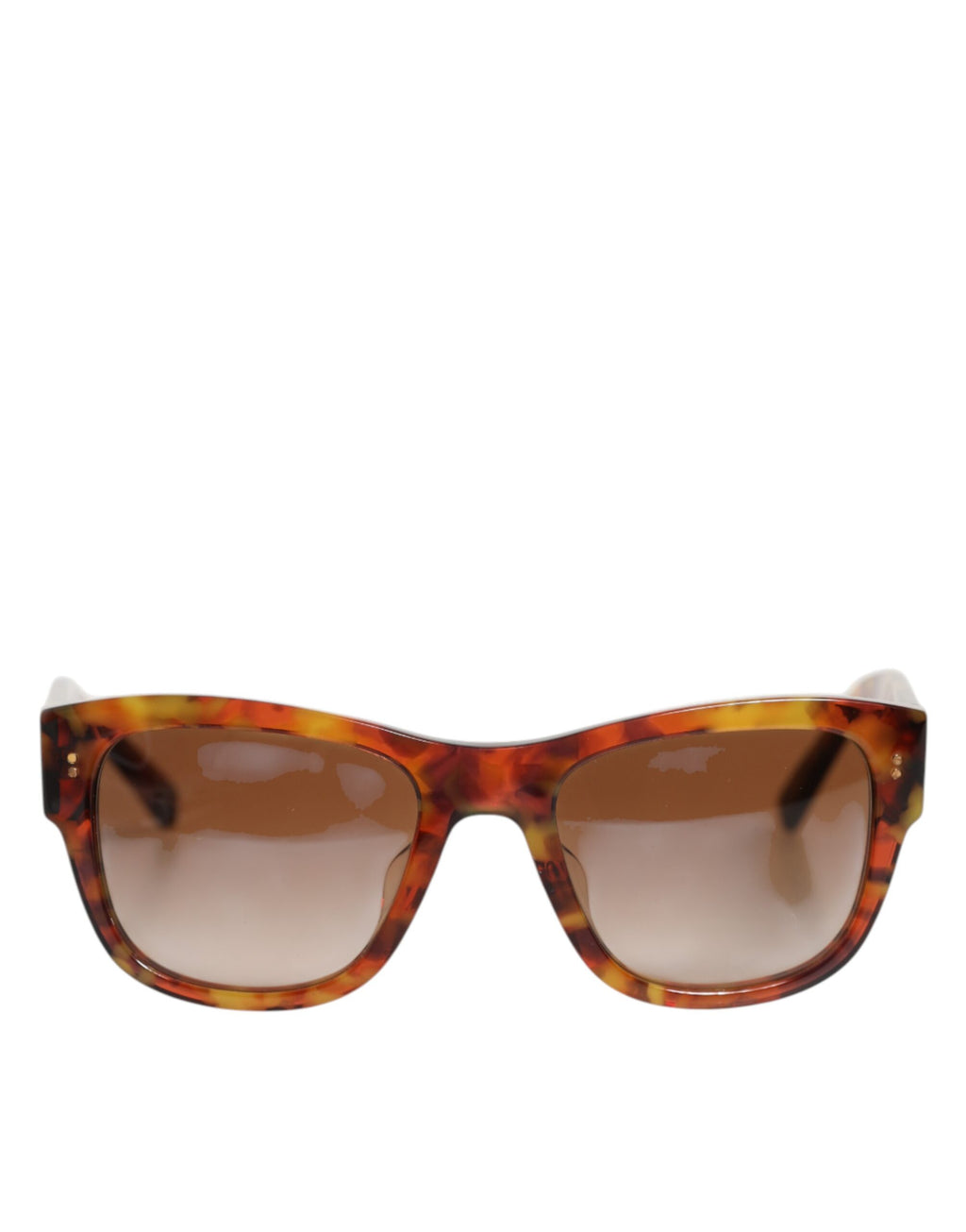 Dolce & Gabbana DG4338F Bruin Havana Volledig Omrande Ronde Glazen Zonnebril