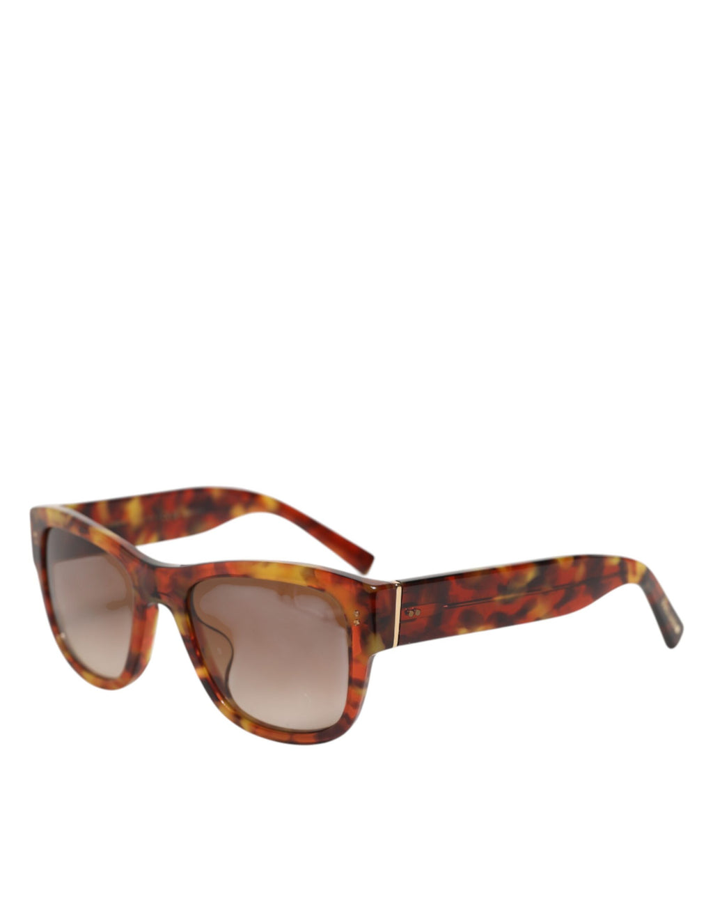 Dolce & Gabbana DG4338F Bruin Havana Volledig Omrande Ronde Glazen Zonnebril