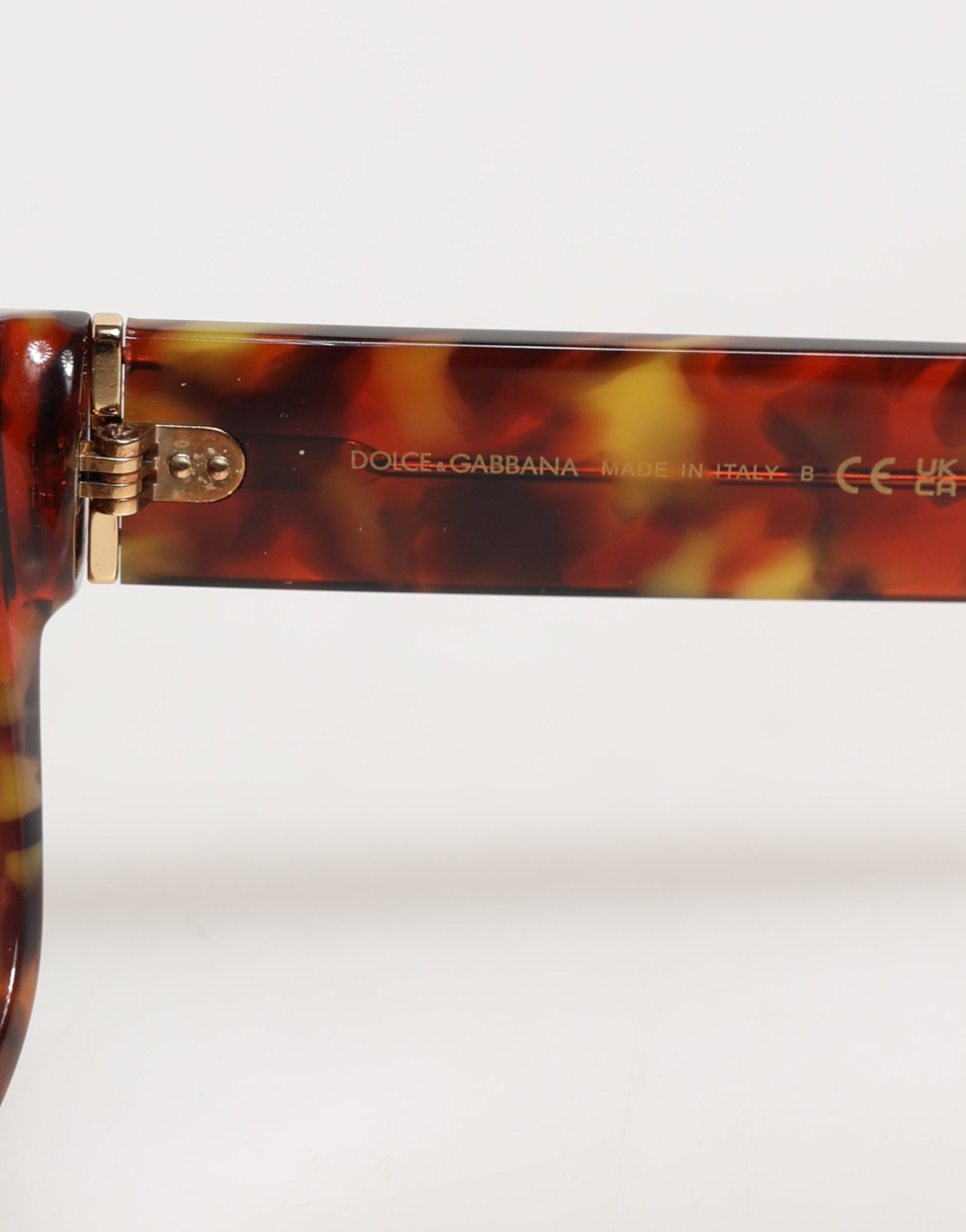 Dolce & Gabbana DG4338F Havana-Braun Vollrand-Sonnenbrille mit runden Gläsern