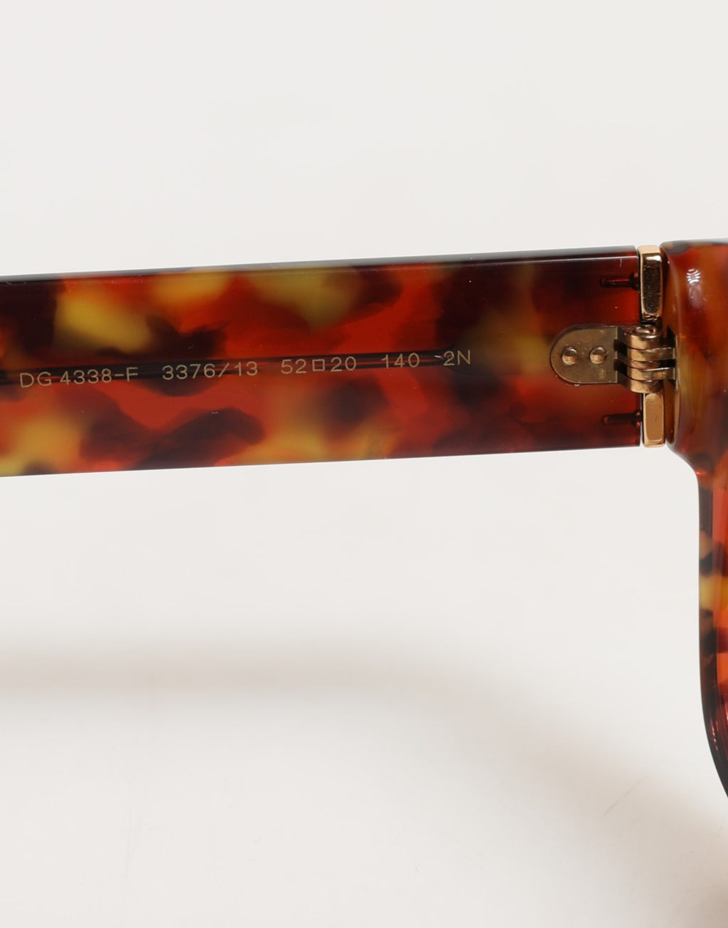 Dolce & Gabbana DG4338F Havana-Braun Vollrand-Sonnenbrille mit runden Gläsern