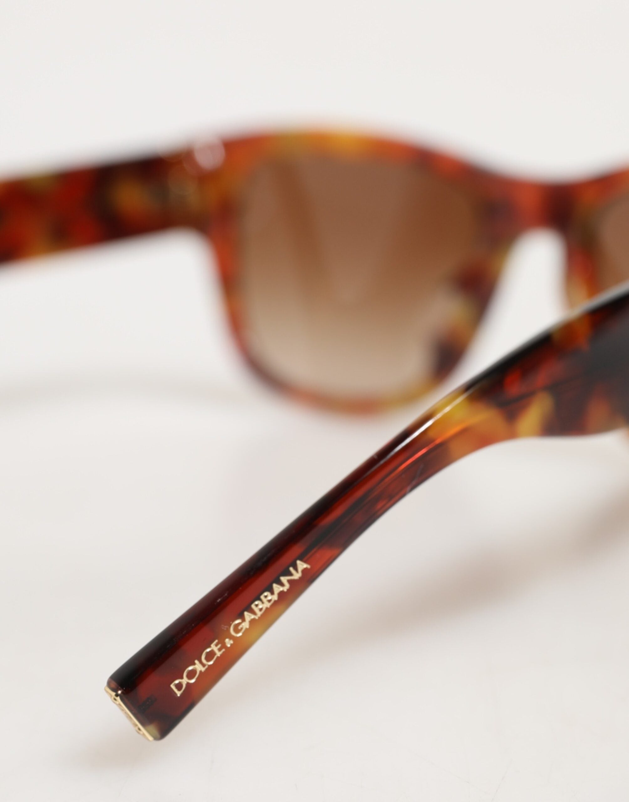 Dolce & Gabbana DG4338F Havana-Braun Vollrand-Sonnenbrille mit runden Gläsern