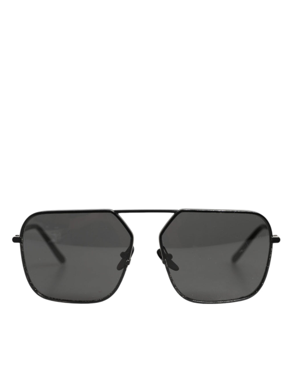 Dolce & Gabbana Sonnenbrille mit eckigen Gläsern und schwarzem Metallrahmen