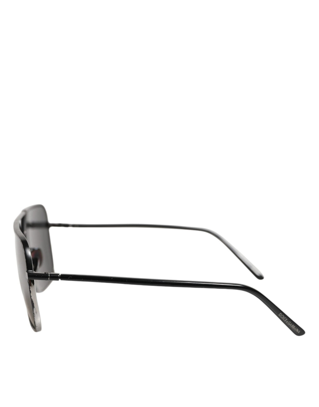 Dolce & Gabbana Sonnenbrille mit eckigen Gläsern und schwarzem Metallrahmen