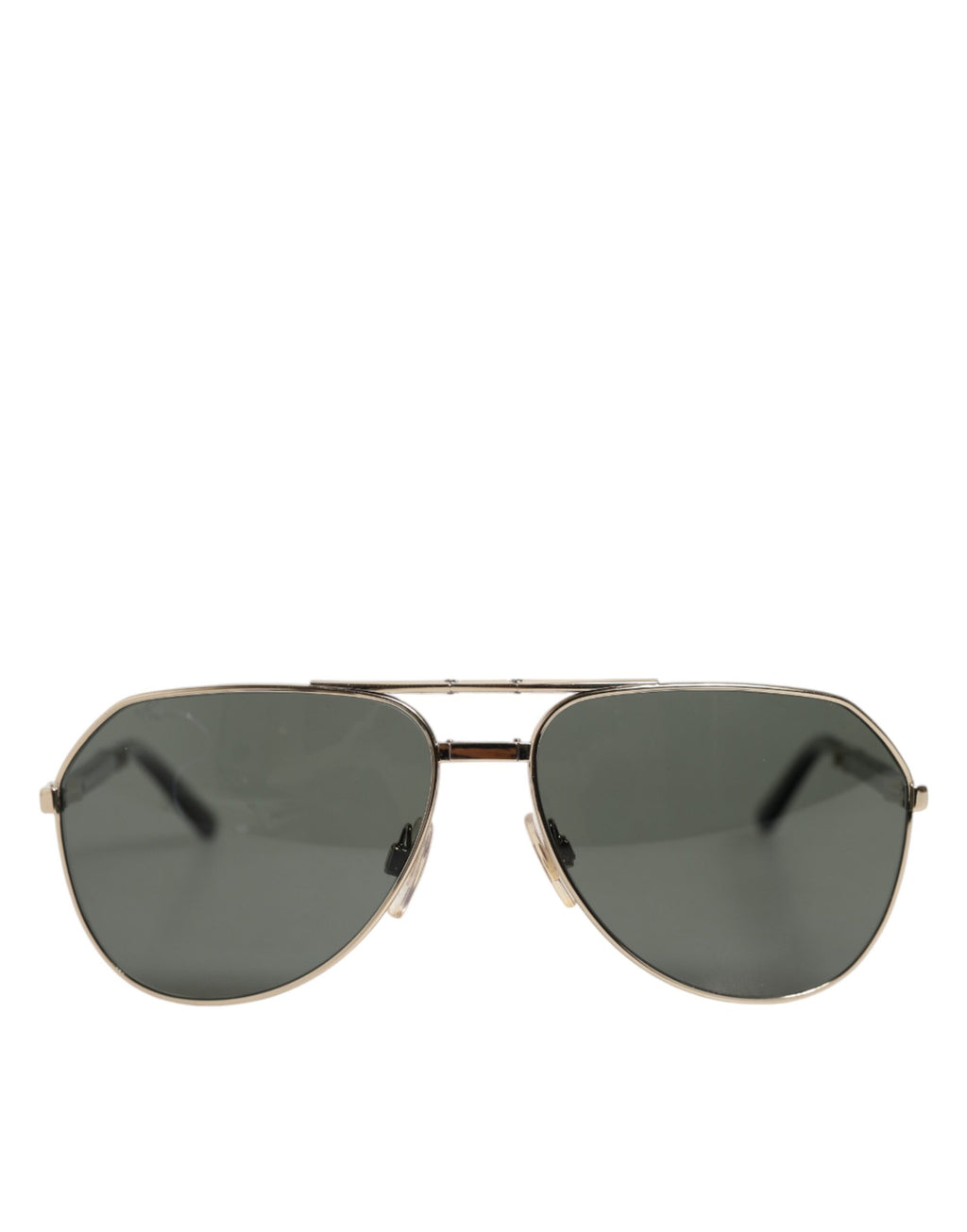 Dolce & Gabbana DG2106K Schwarze Sonnenbrille mit vergoldetem Metallrahmen und polarisierten Gläsern