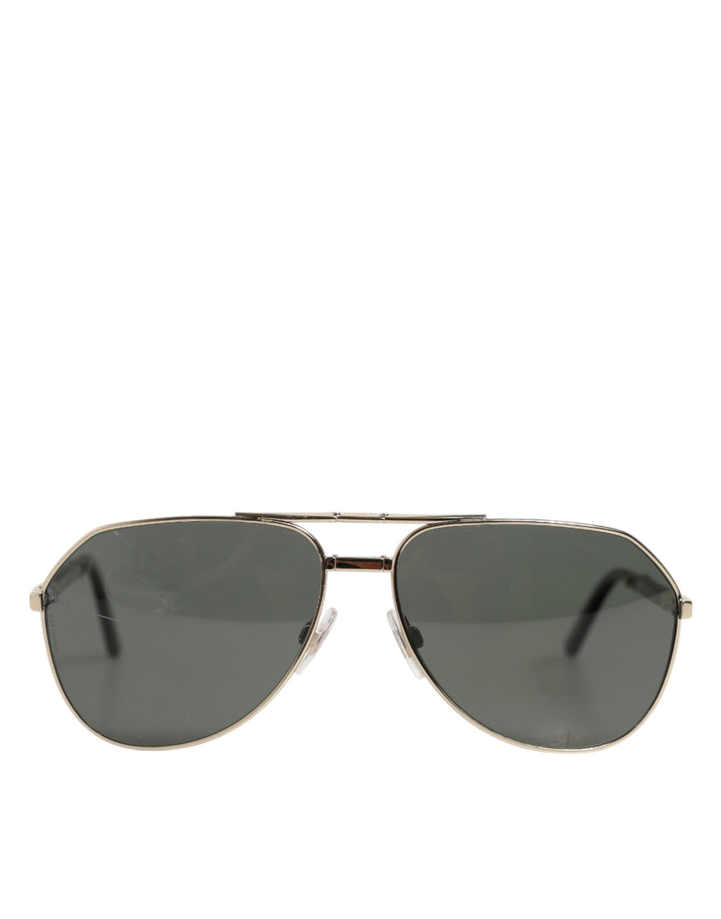 Dolce & Gabbana DG2106K Schwarze Sonnenbrille mit vergoldetem Metallrahmen und polarisierten Gläsern